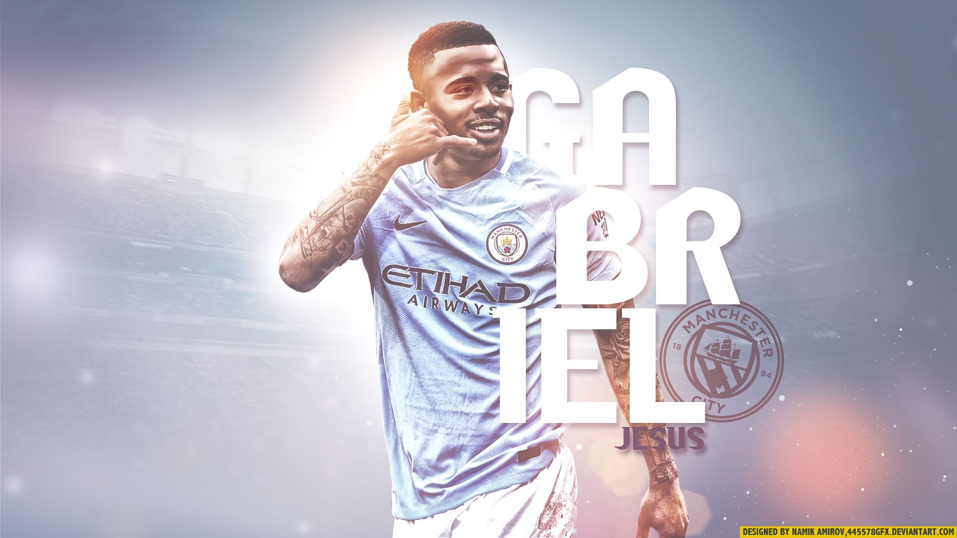 Wallpaper of Brazilian, Gabriel Jesus, Manchester City F.C