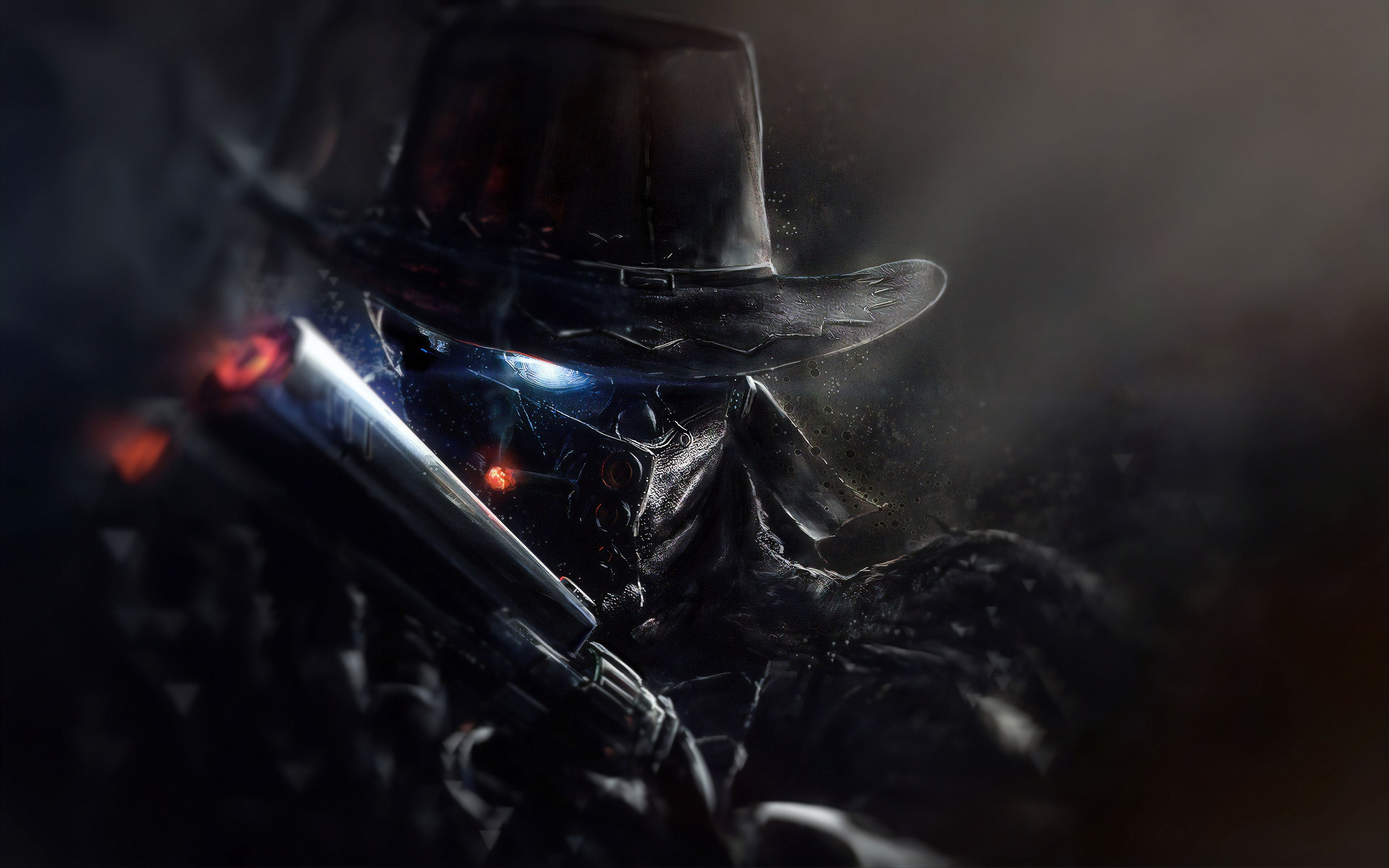 Shadow Man With Gun 4k, HD Artist, 4k Wallpaper, Image