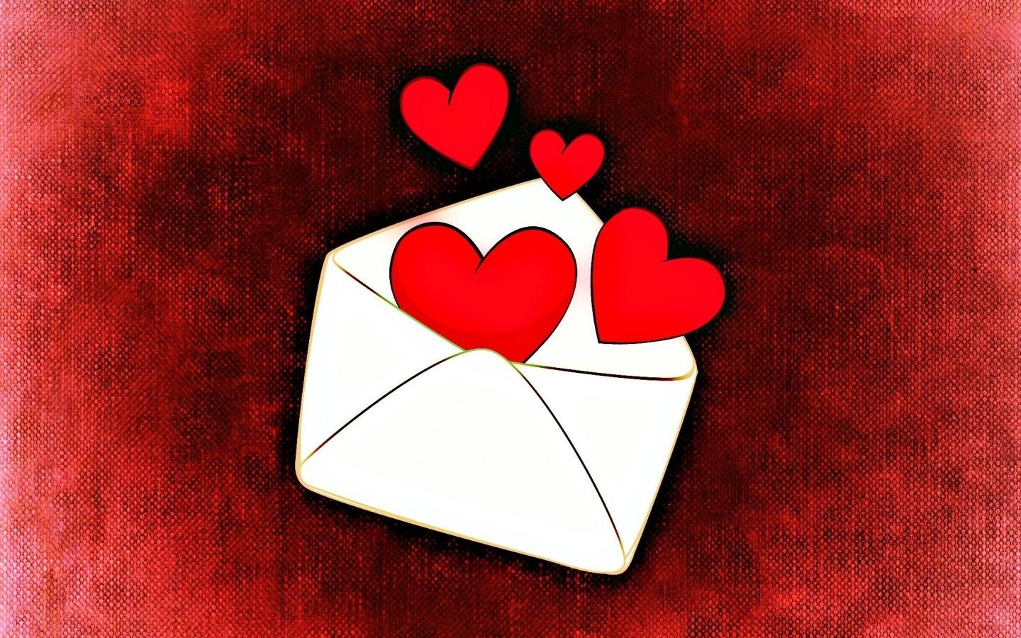 Download 1440x900 Love Letter, Hearts, Digital Art, Romance