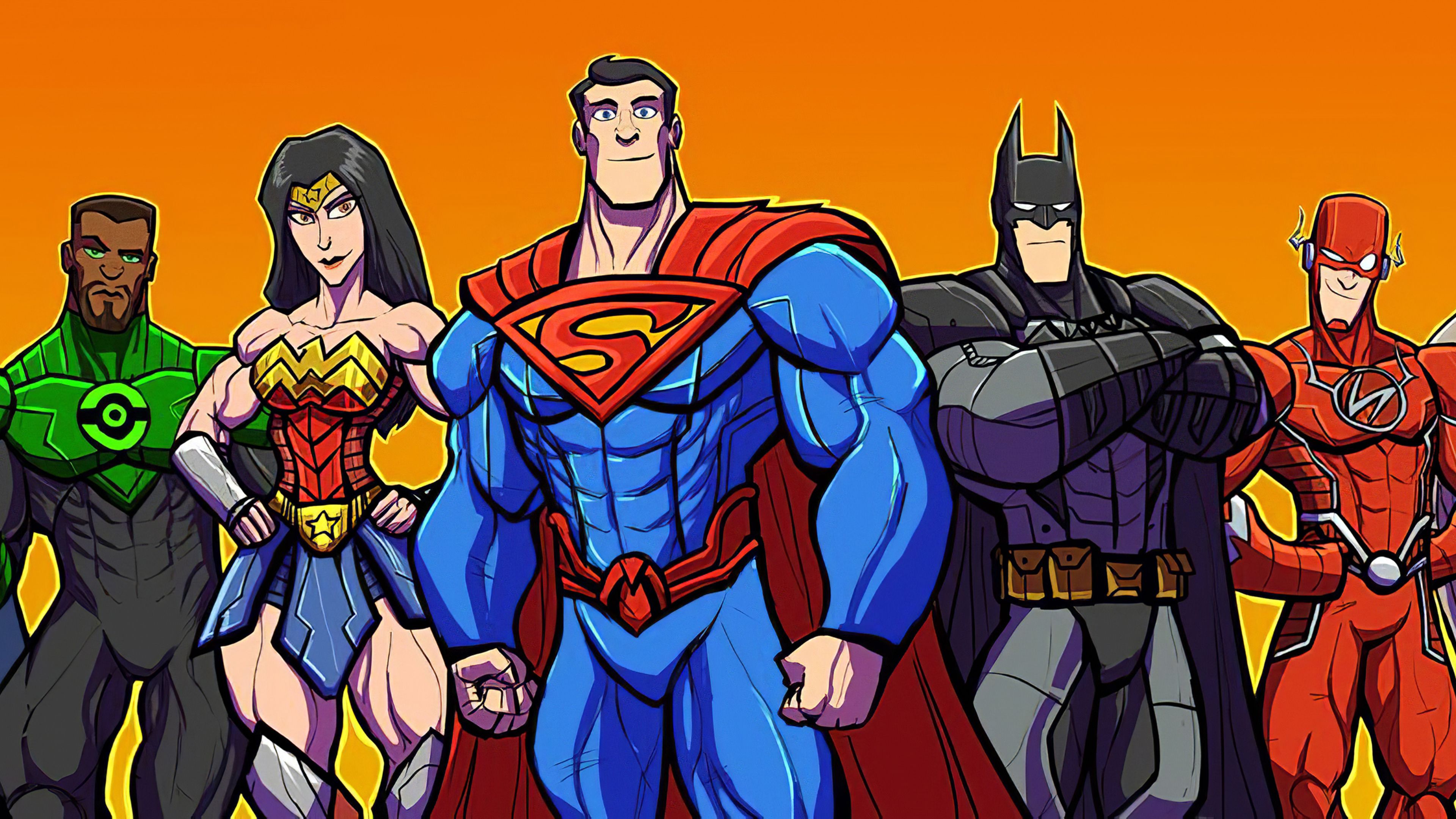 Wallpaper 4k Justice League Heroes Cartoons 4k Wallpaper