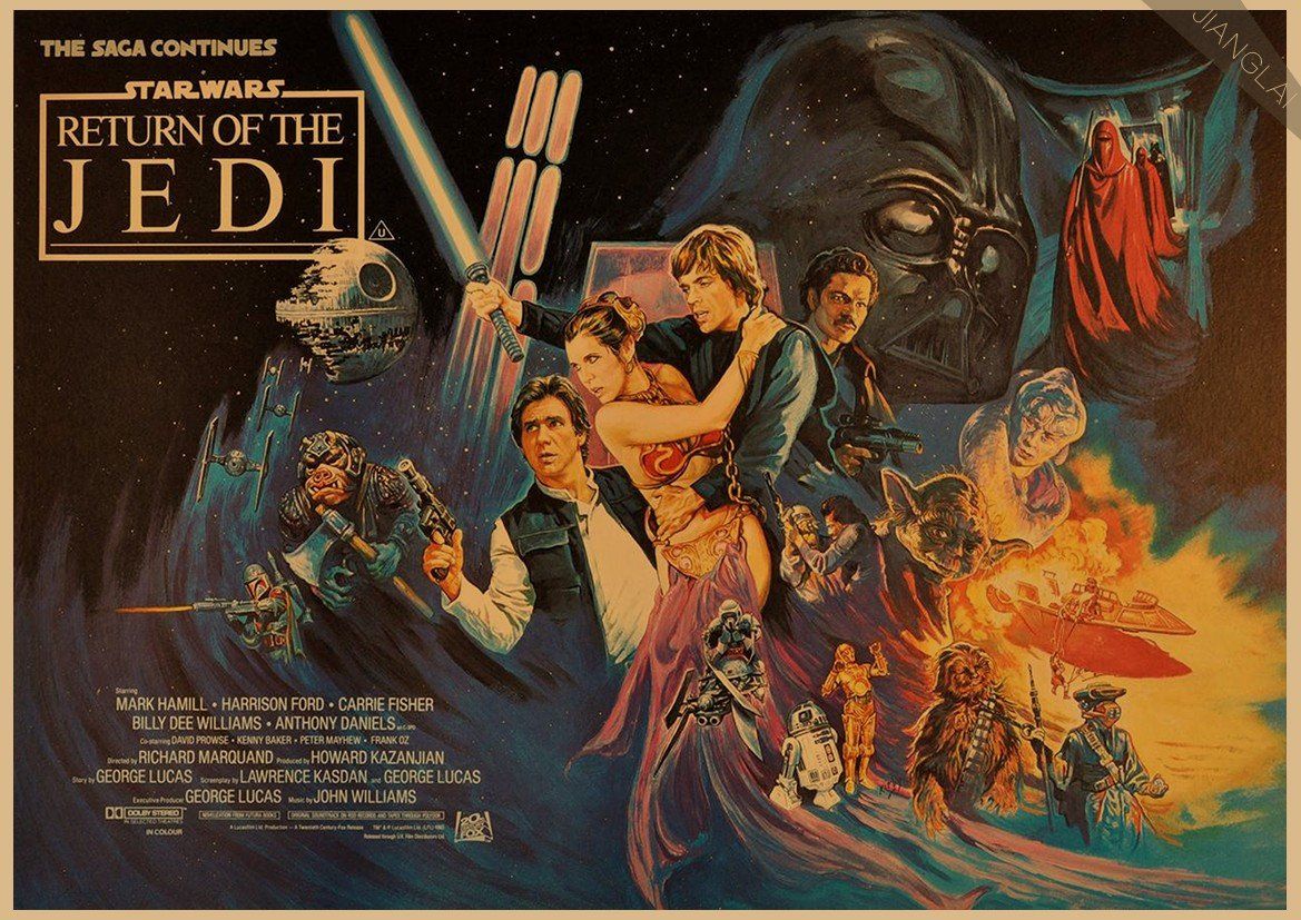 Vintage Star Wars Poster Retro art Wall home Decoration Movie