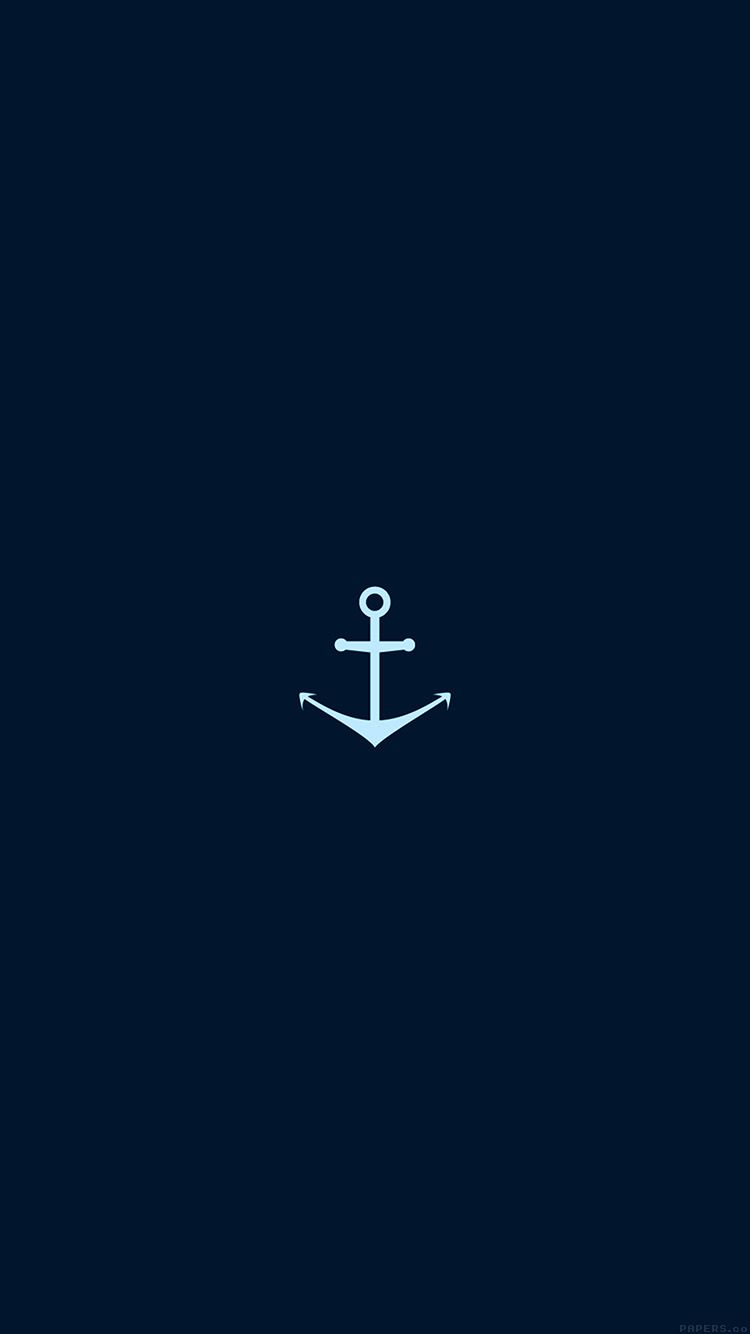 Minimal Sea Anchor Logo Blue Art