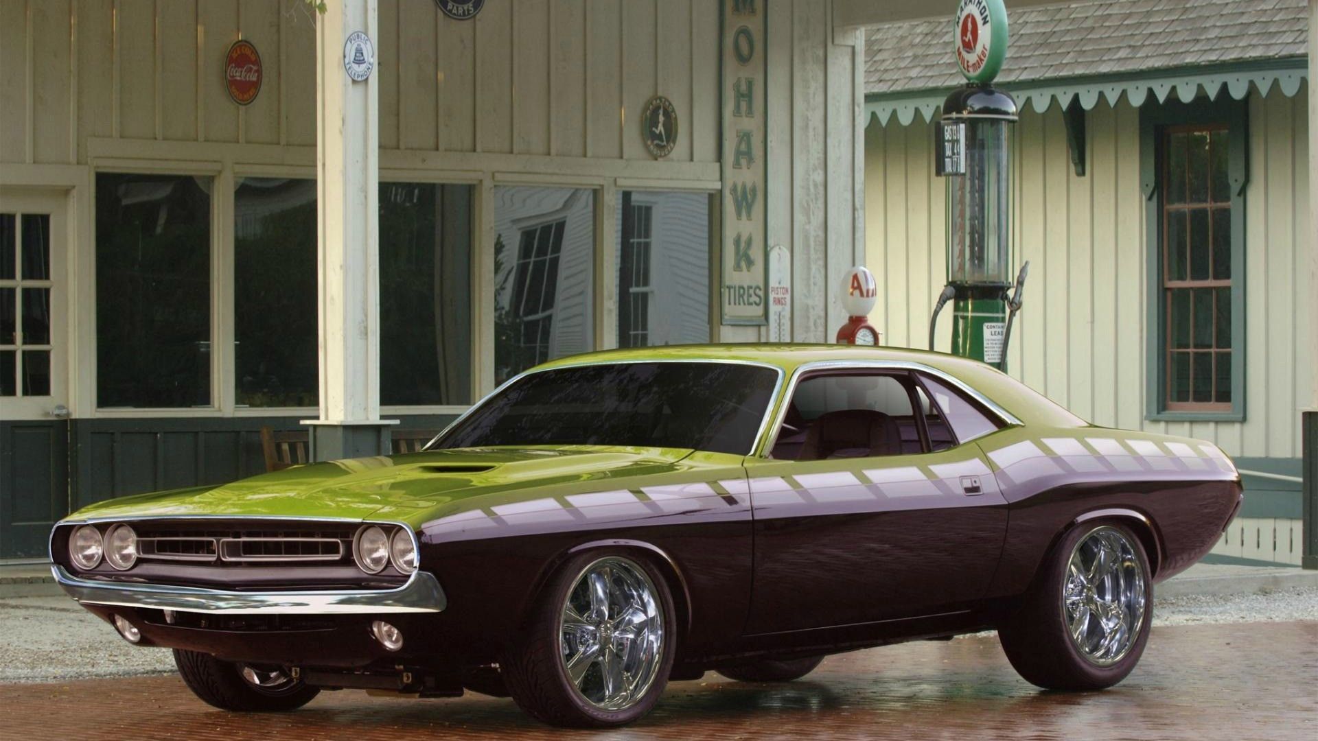 Dodge Challenger stari model Tuniran. Auta desktop pozadine HD