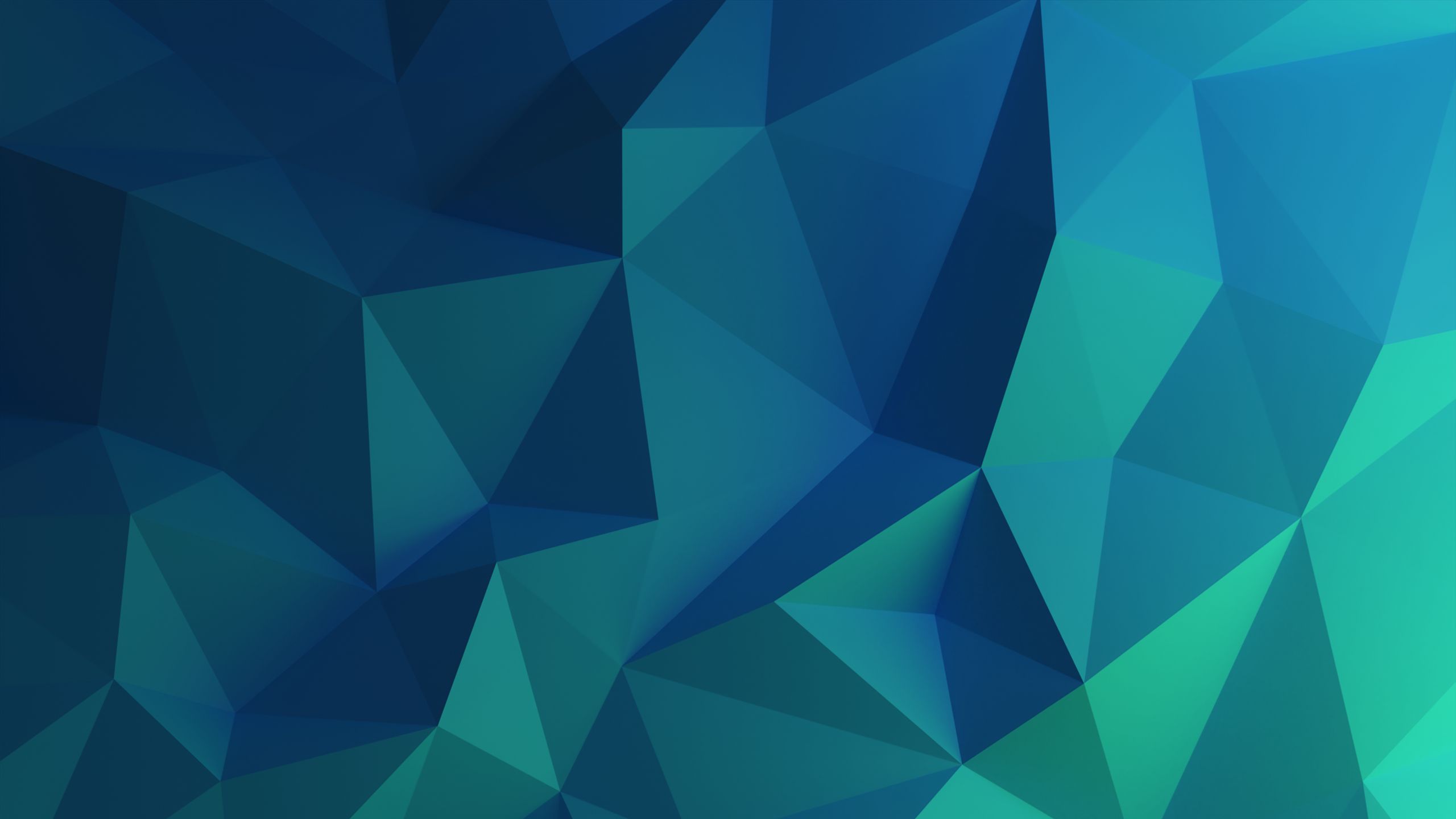 Frosty Blue Polygon 1440P Resolution Wallpaper, HD