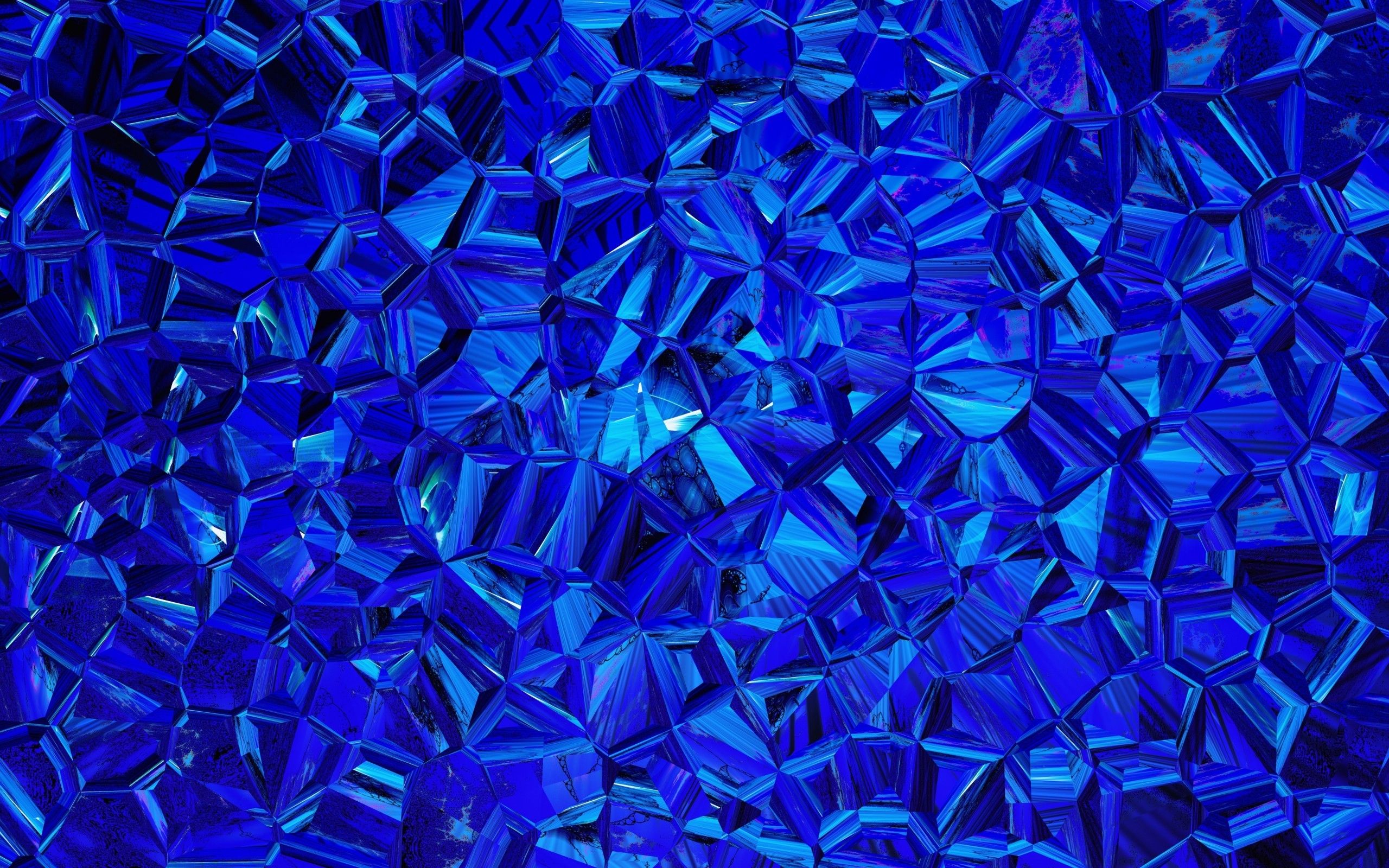 Download 2560x1600 Blue Polygons, Particles Wallpaper for MacBook