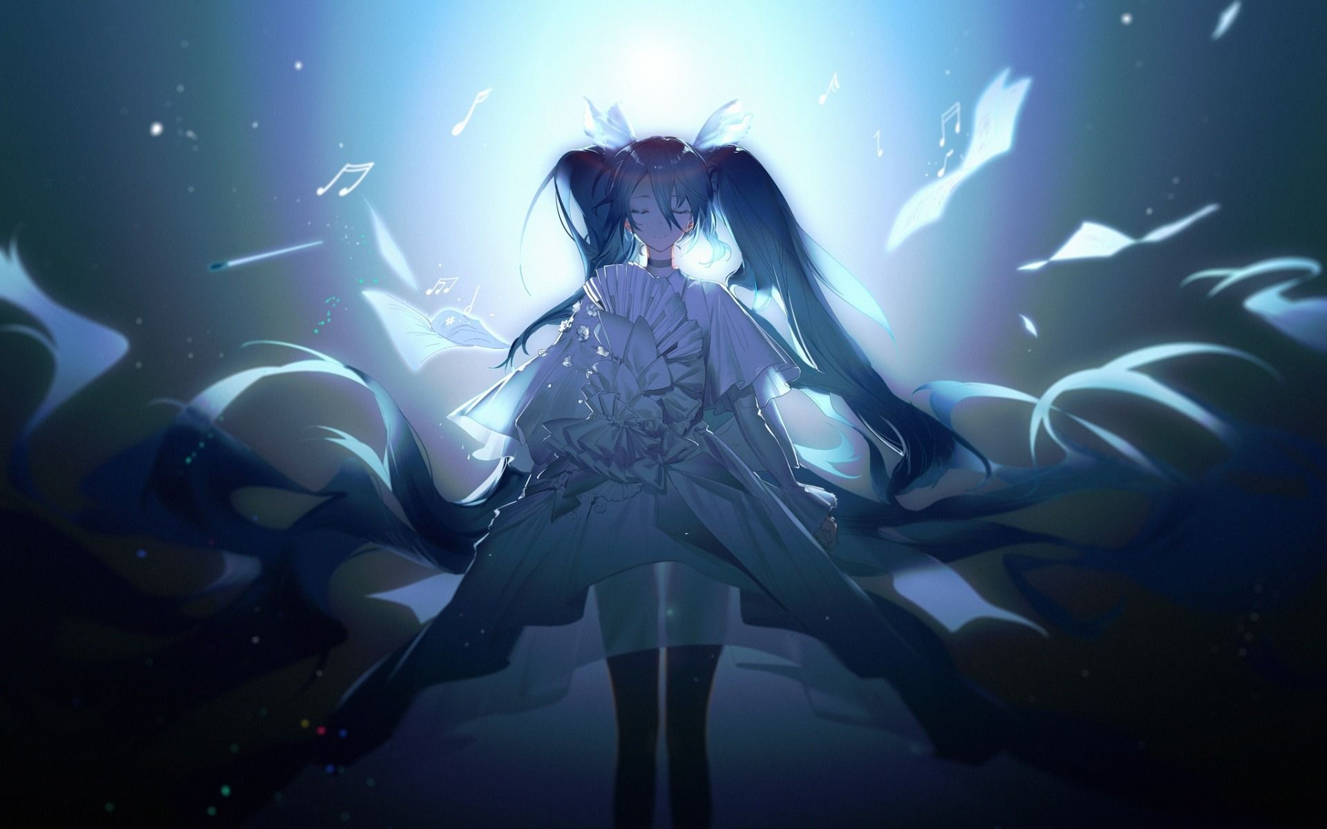 Download wallpaper Vocaloid, art, main character, Hatsune Miku