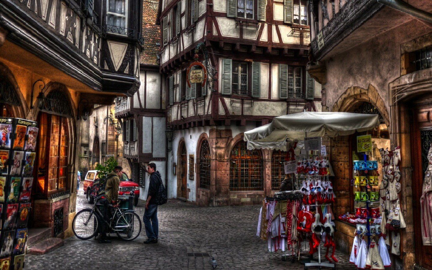 Streets France Colmar HDR photography wallpaperx900