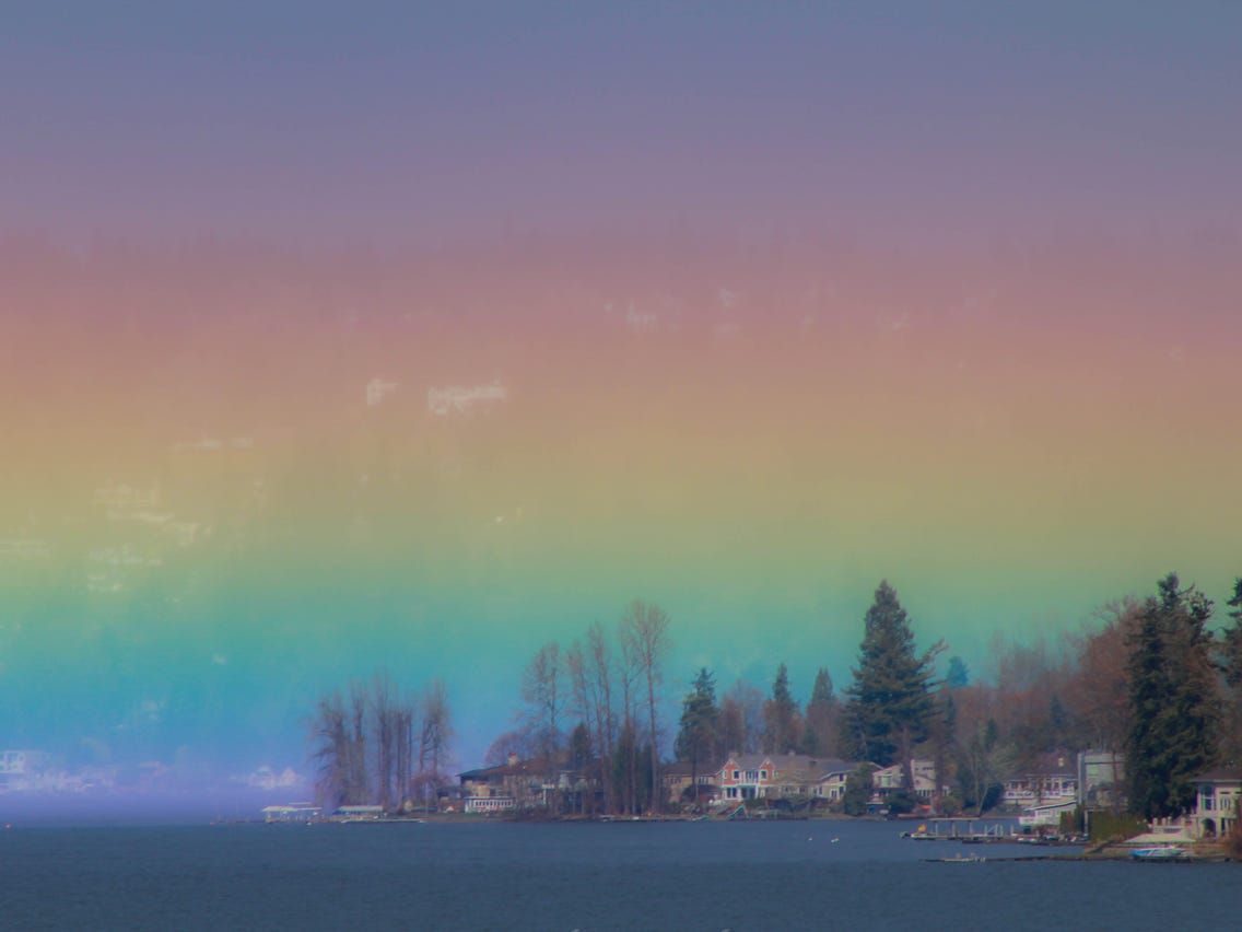 A woman captured breathtaking photo of a 'horizontal rainbow
