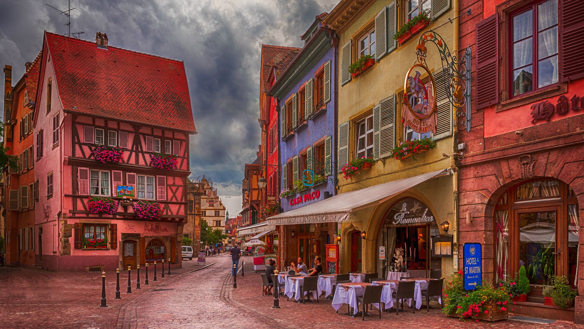 Wallpaper. Cities. photo. picture. France, Alsace, the city