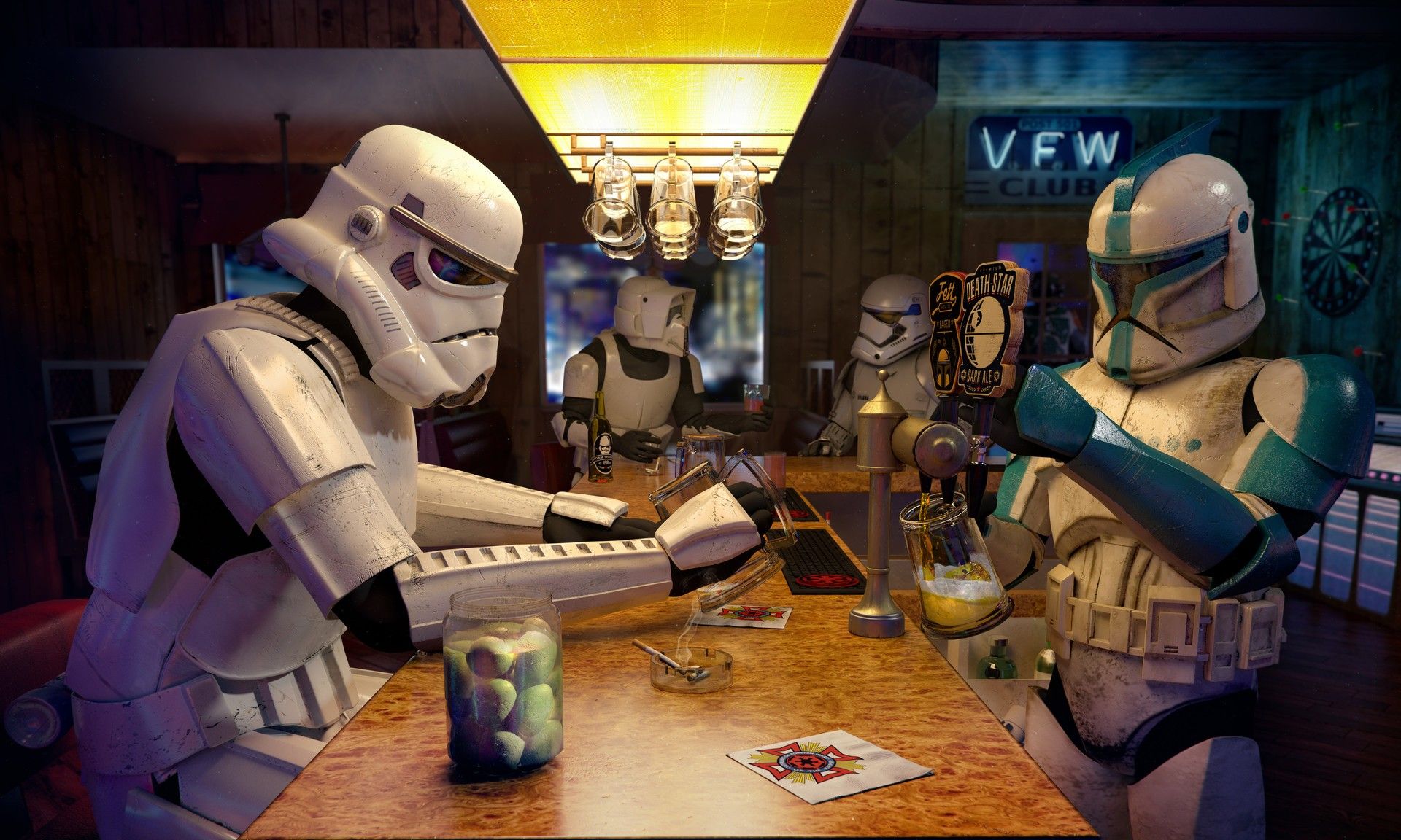 stormtrooper, Clone Trooper, Scout Trooper, Bar, Star Wars