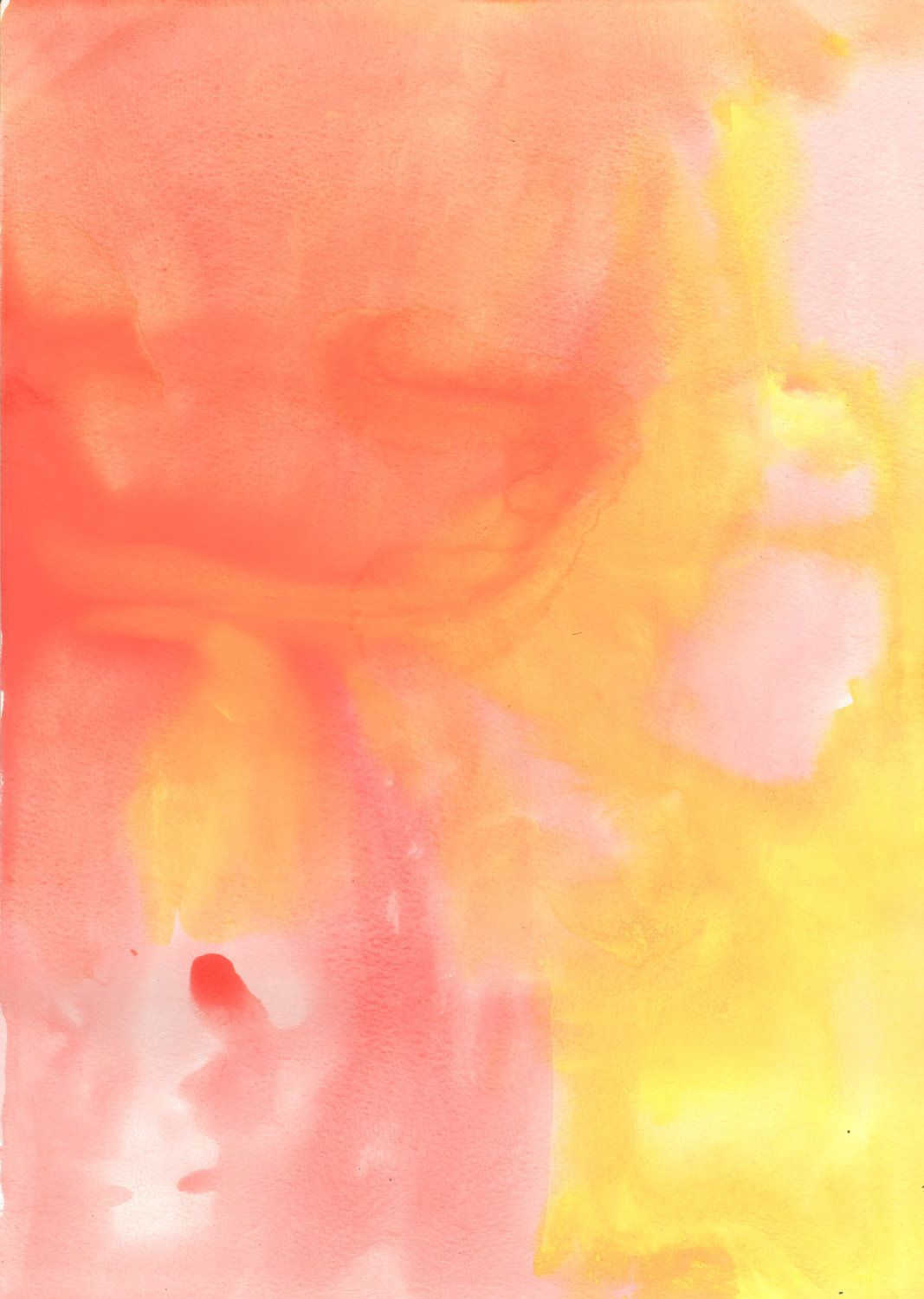 Abstract watercolor, Watercolor wallpaper, Orange wallpaper
