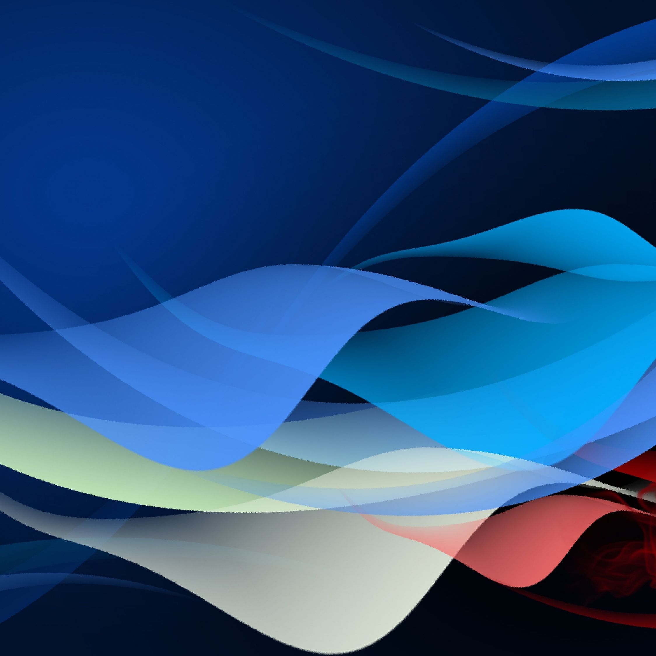 Download Waves, abstract, multicolored wallpaper, 2248x iPad