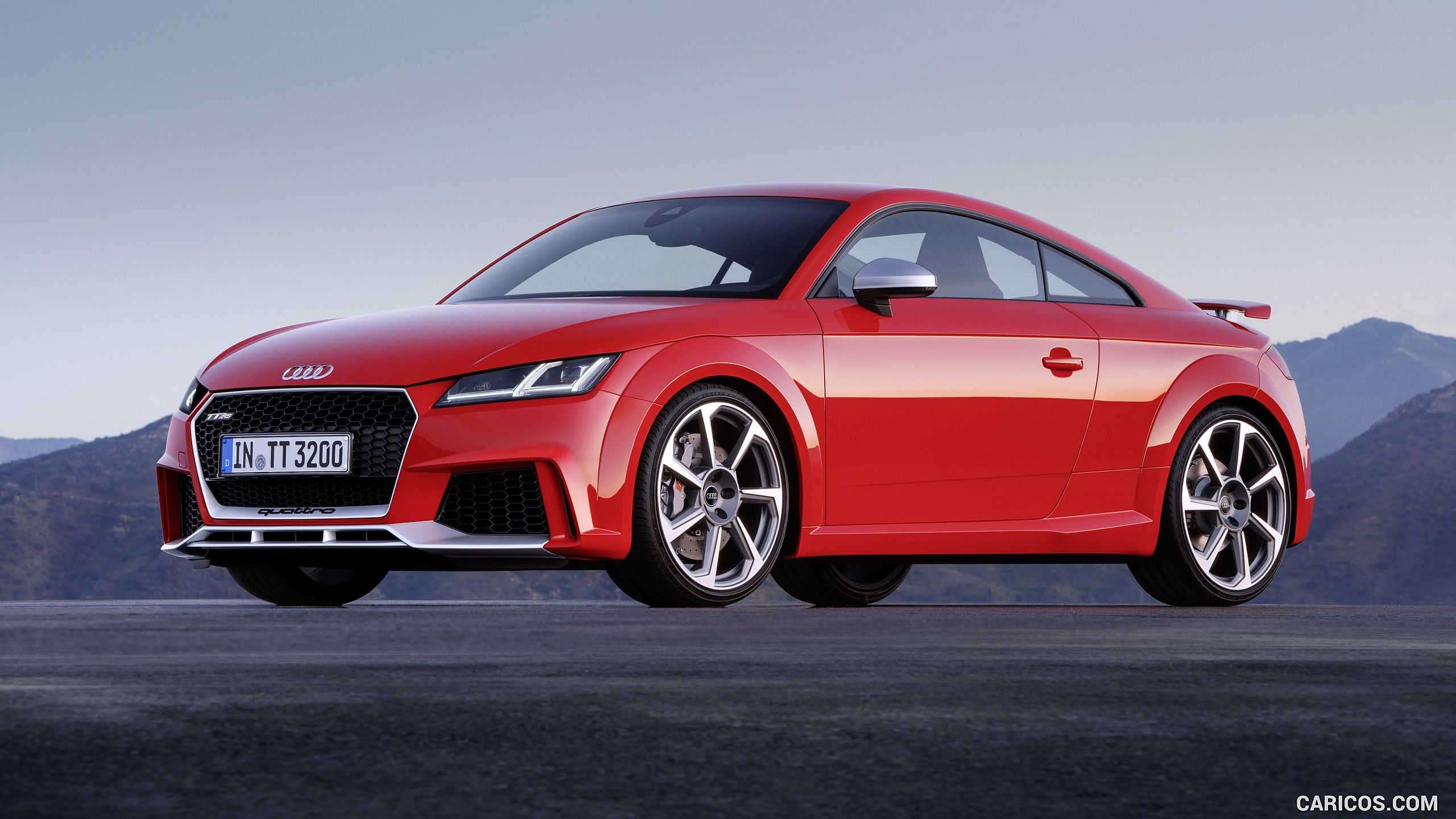 Audi TT RS Coupe (Color: Catalunya Red). HD Wallpaper
