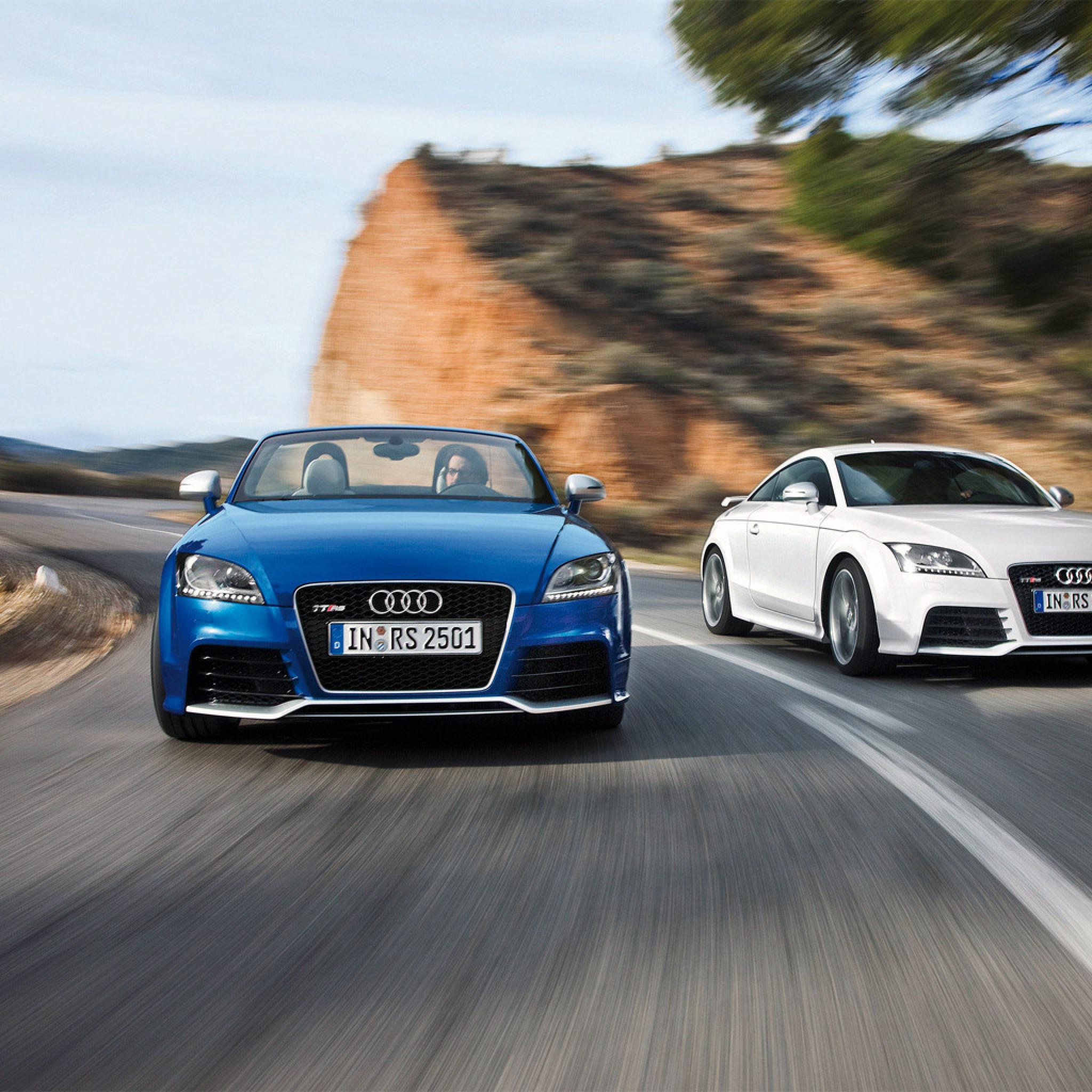 Cars TT RS Coupe Blue White iPhone HD Wallpaper Free