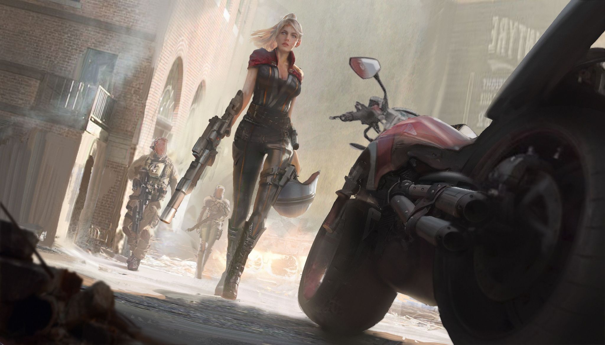 Scifi Warrior Women With Gun Sony Xperia X, XZ, Z5 Premium