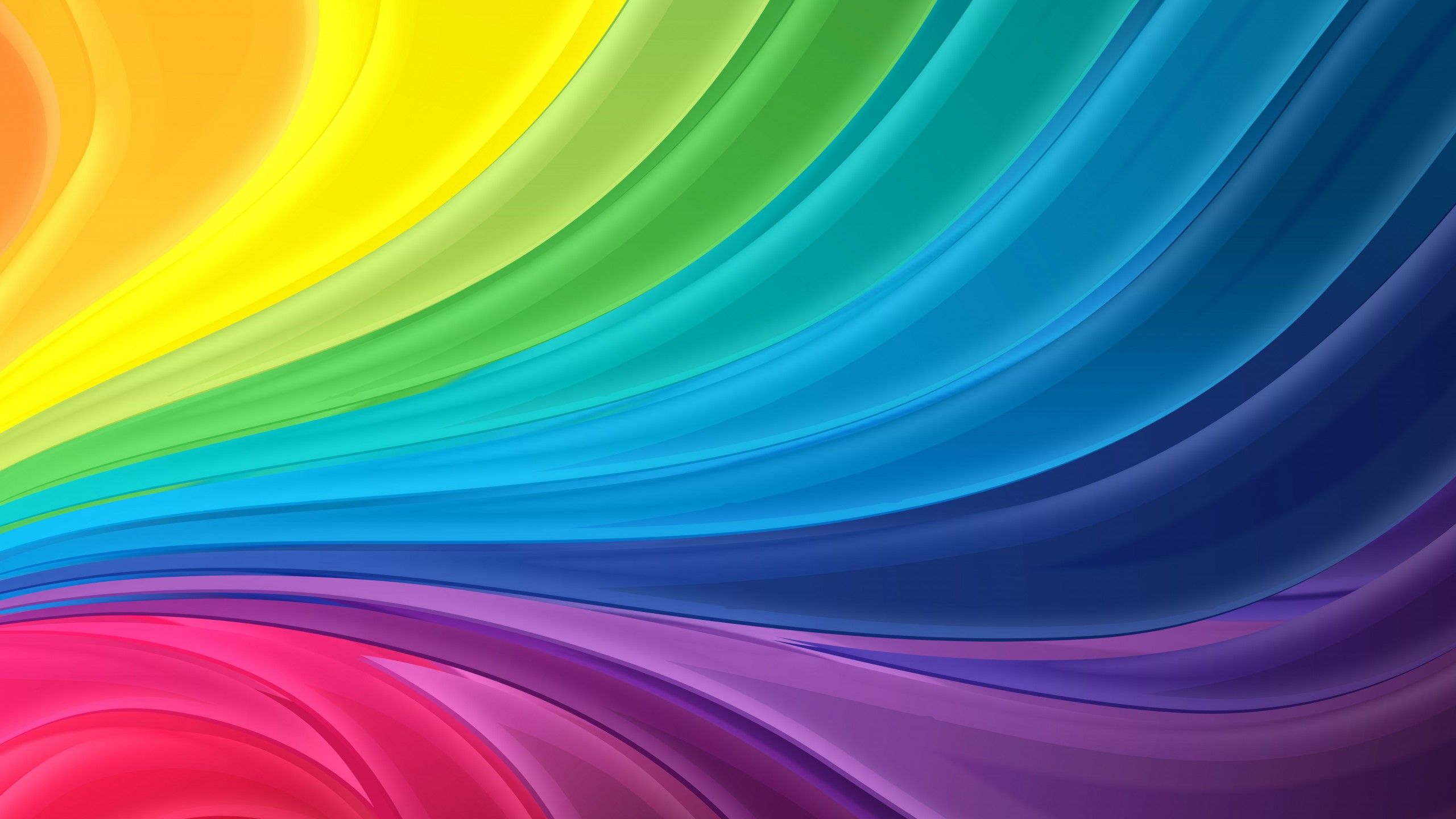 Rainbow colors 4K Wallpaper, Colorful, Multi color, Waves, 5K, Abstract