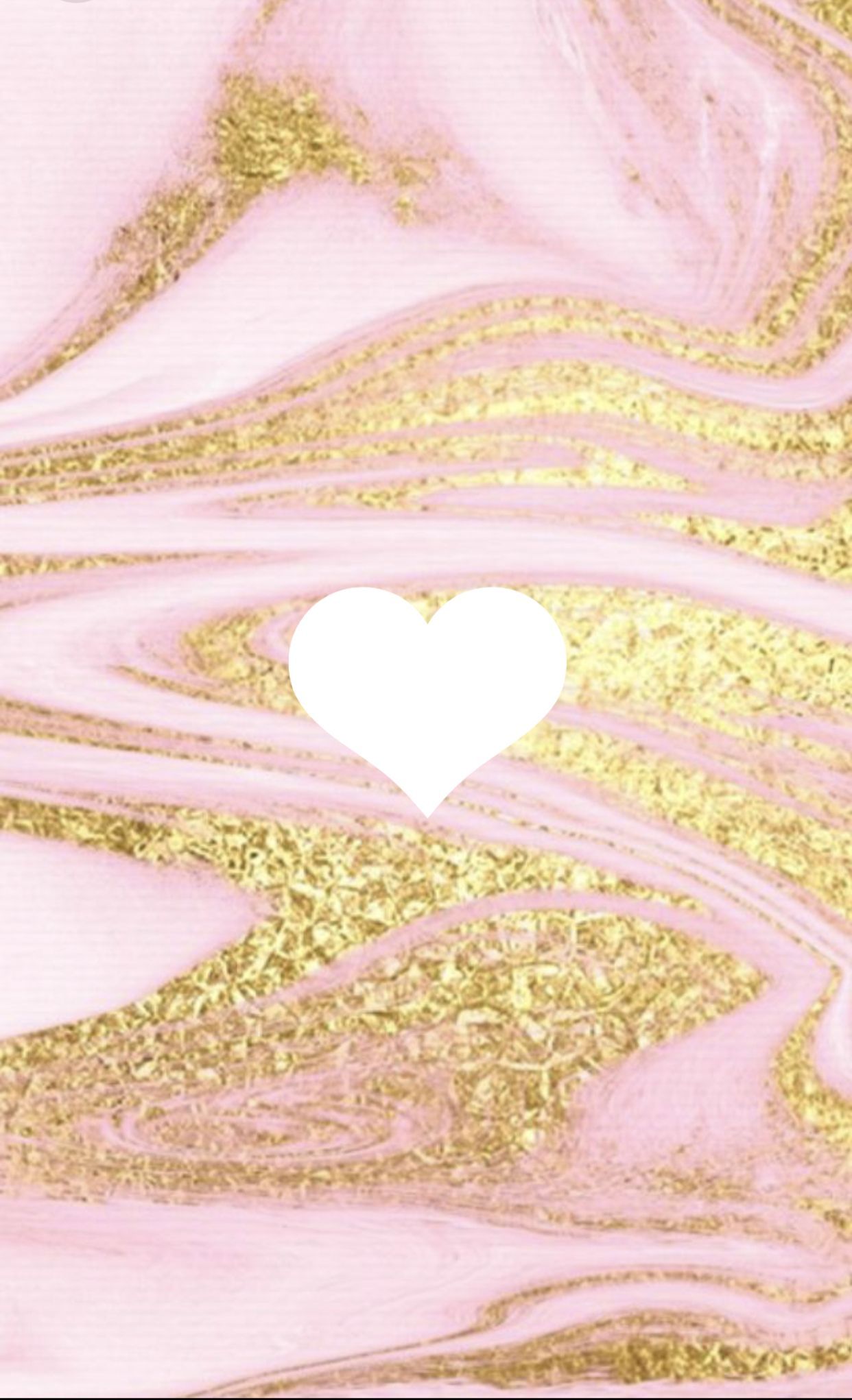 Pink and gold marble swirl Instagram highlight cover. Heart