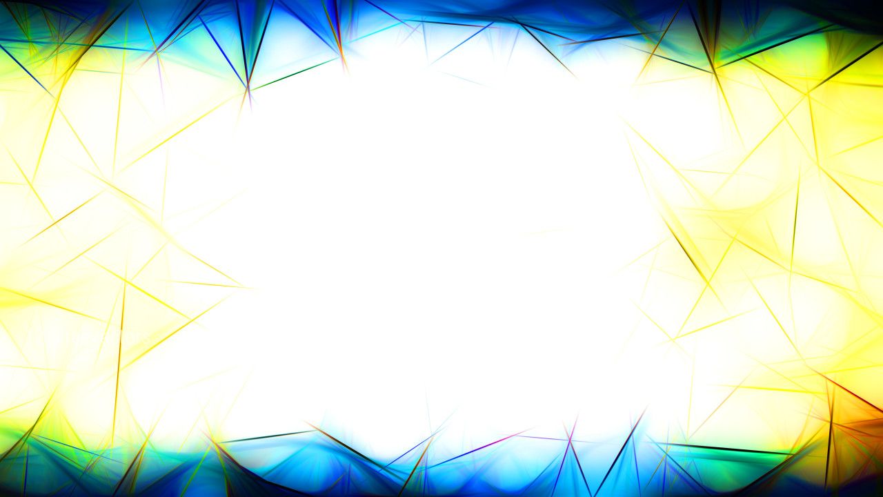 Abstract Blue Yellow and White Fractal Wallpaper Graphic