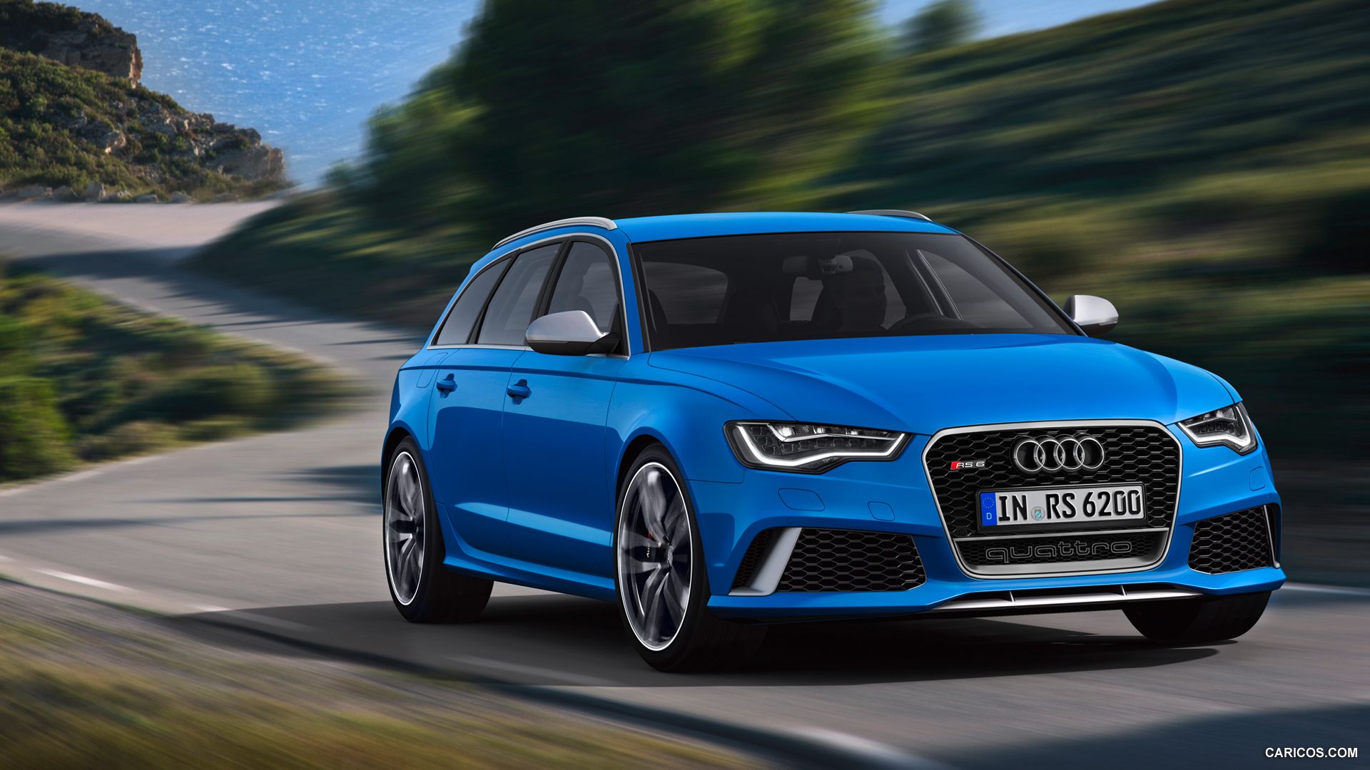 Audi RS6 Avant Estoril Blue Crystal Effect. HD