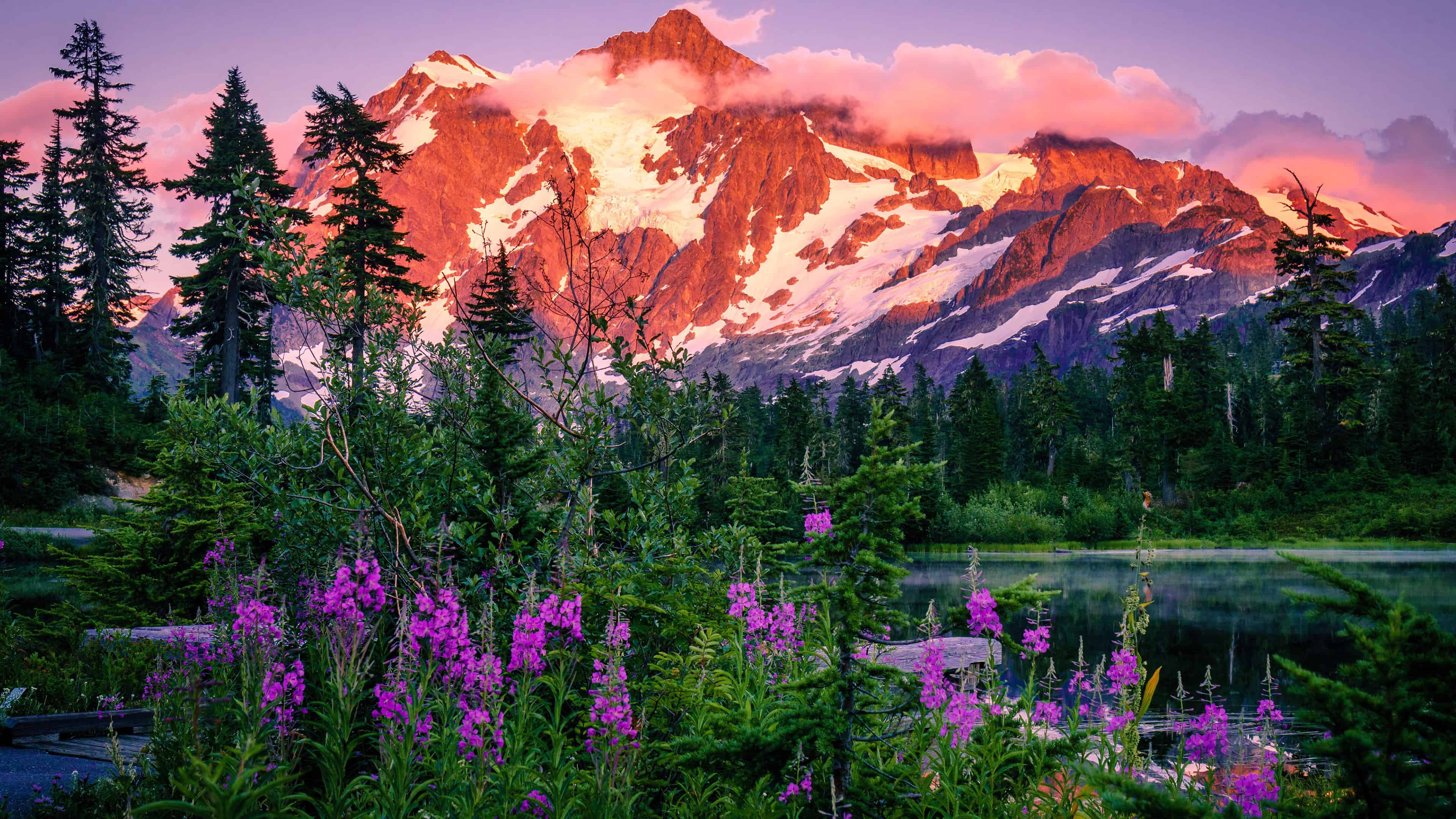Mount Shuksan Washington United States UHD 4K Wallpaper