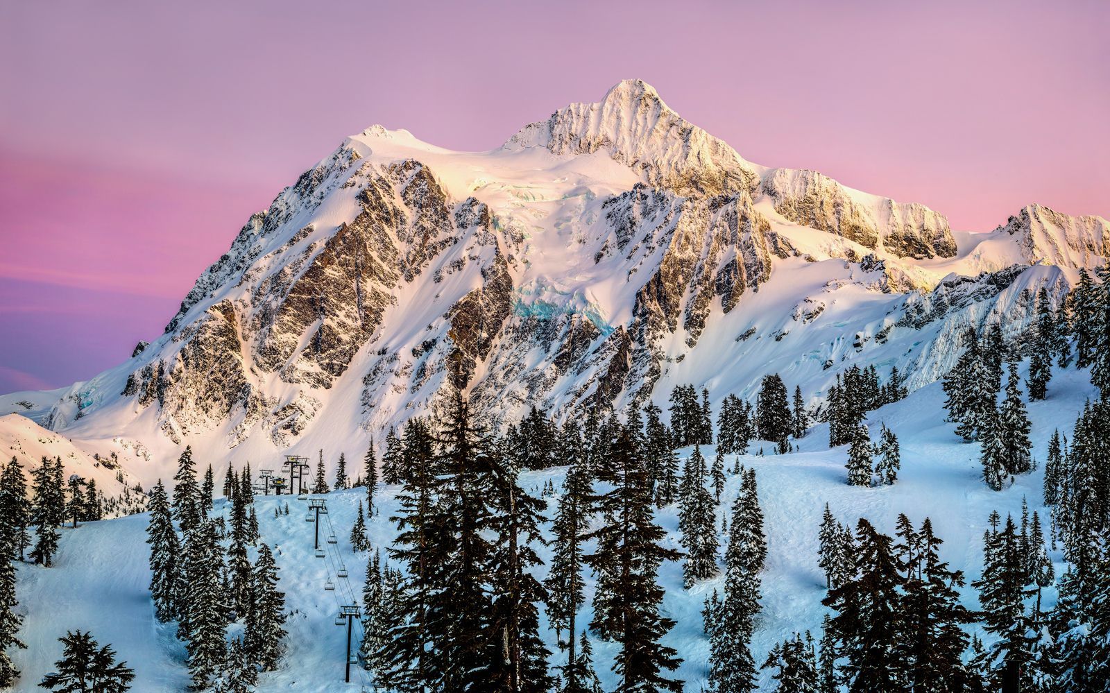 Mount Shuksan Sunset. Washington nature, HD nature wallpaper