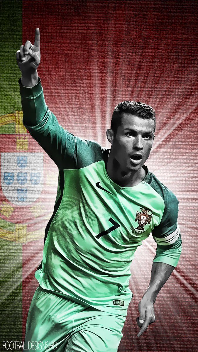 Football Designs #Ronaldo #cr7 #Portugal #Euro16 #Euro2016Countdown Phone Wallpaper included