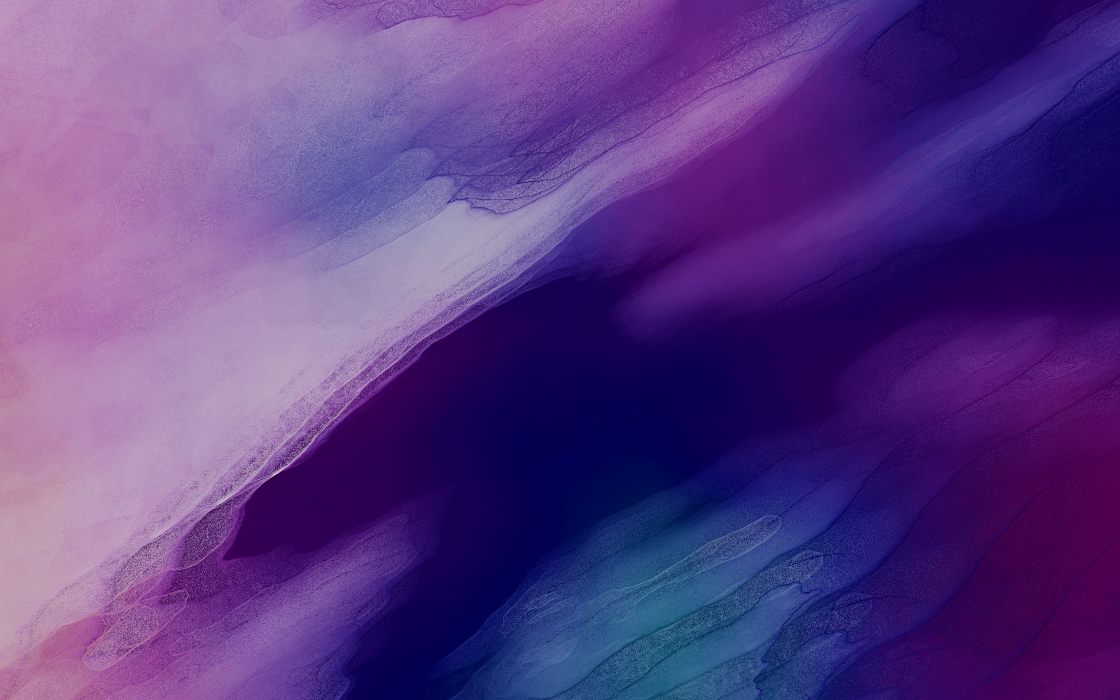 Download wallpaper 3840x2400 stains, purple, gradient, colorful 4k