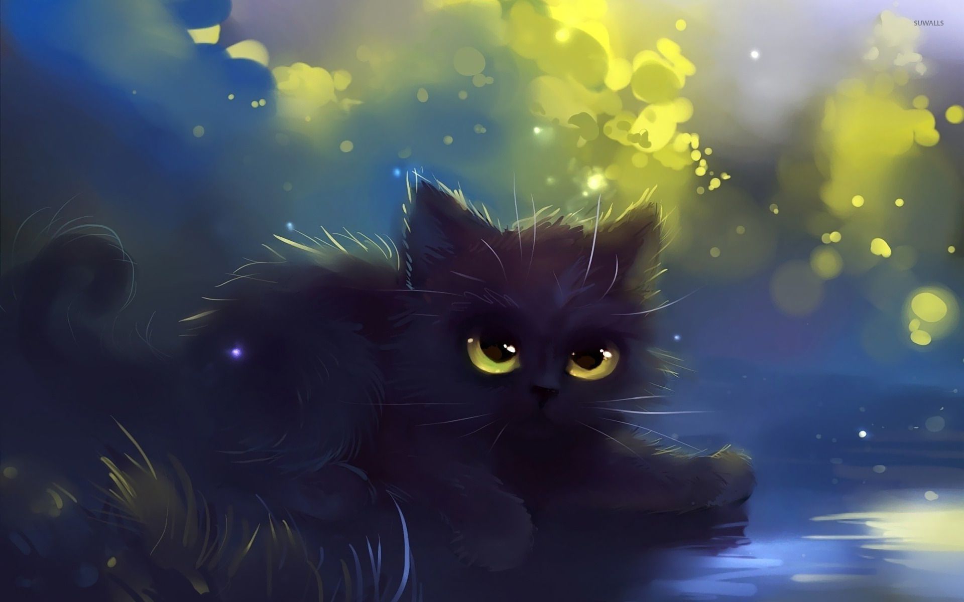 Black kitten wallpaper wallpaper