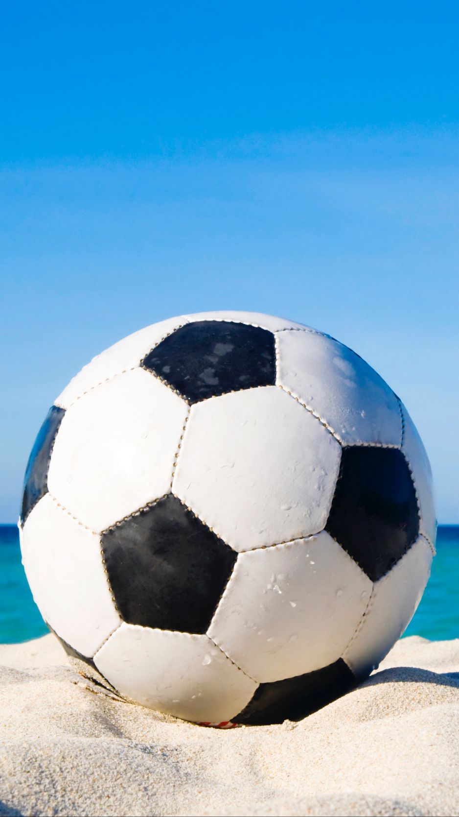 Download Wallpaper 938x1668 Soccer Ball, Football, Sand Iphone 8 7 6s 6 For Parallax HD Background