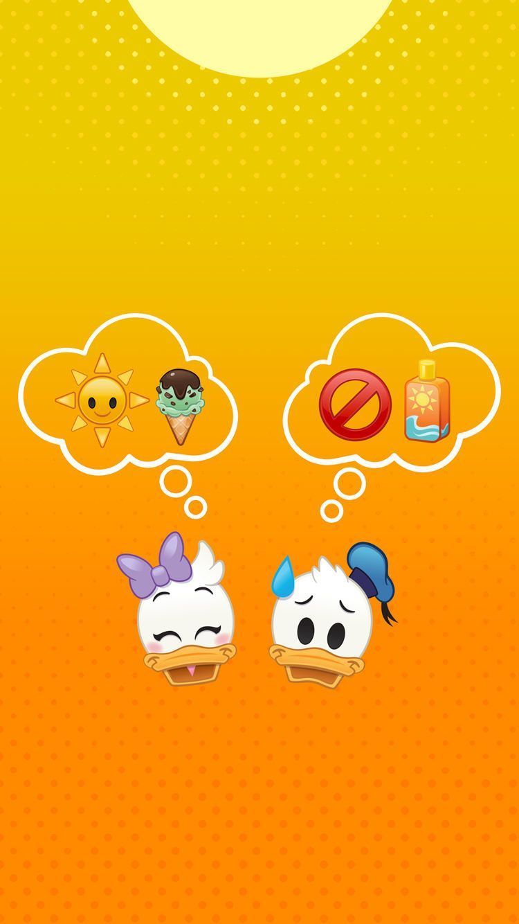 You Will Heart These 4 Disney Emoji iPhone Wallpaper
