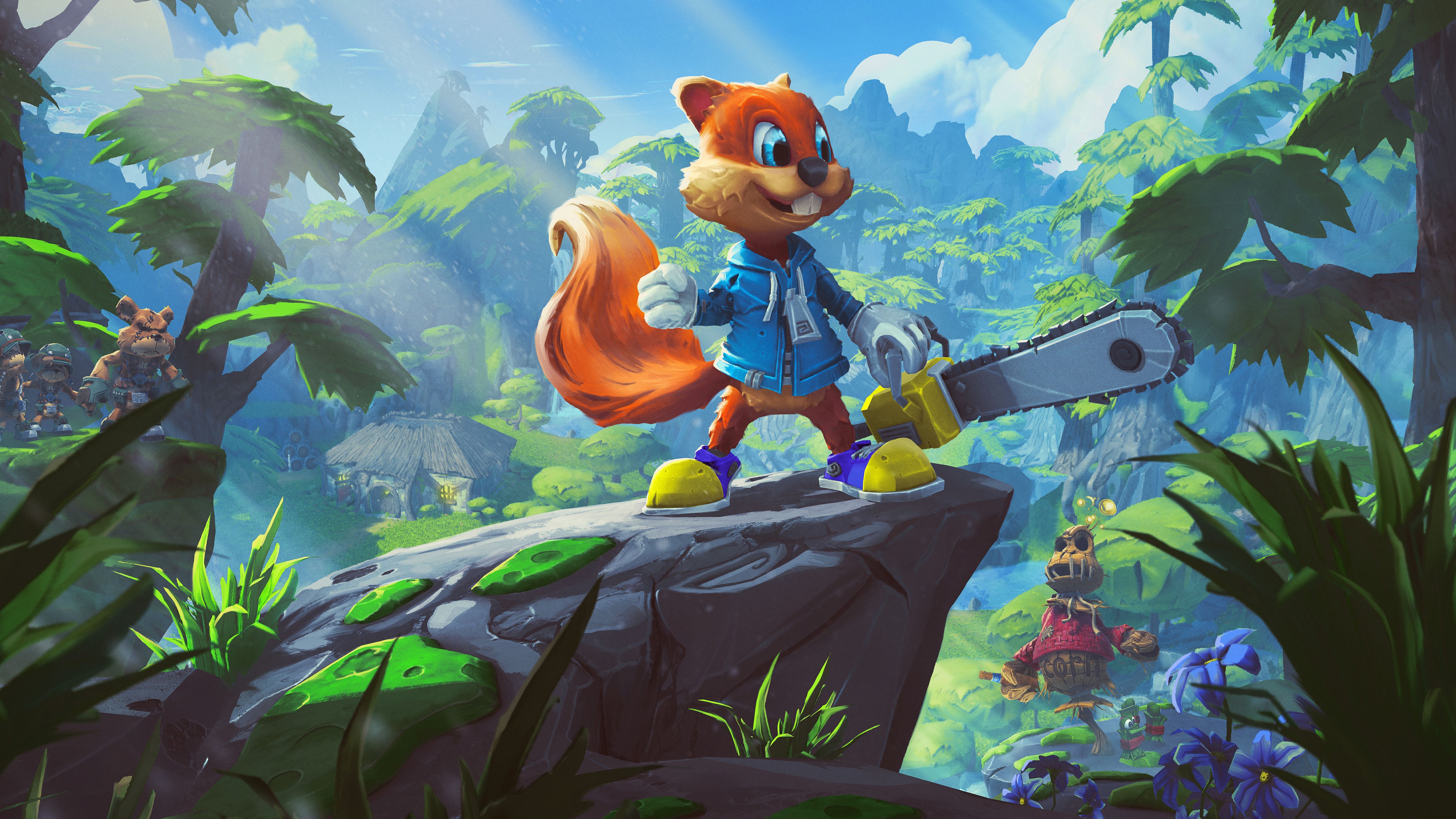 Conker's Big Reunion! Join Conker 10 years after the events of Conker's Bad Fur Day with a quest of most pressing matters.. Conkers, Conker's bad fur day, Artwork