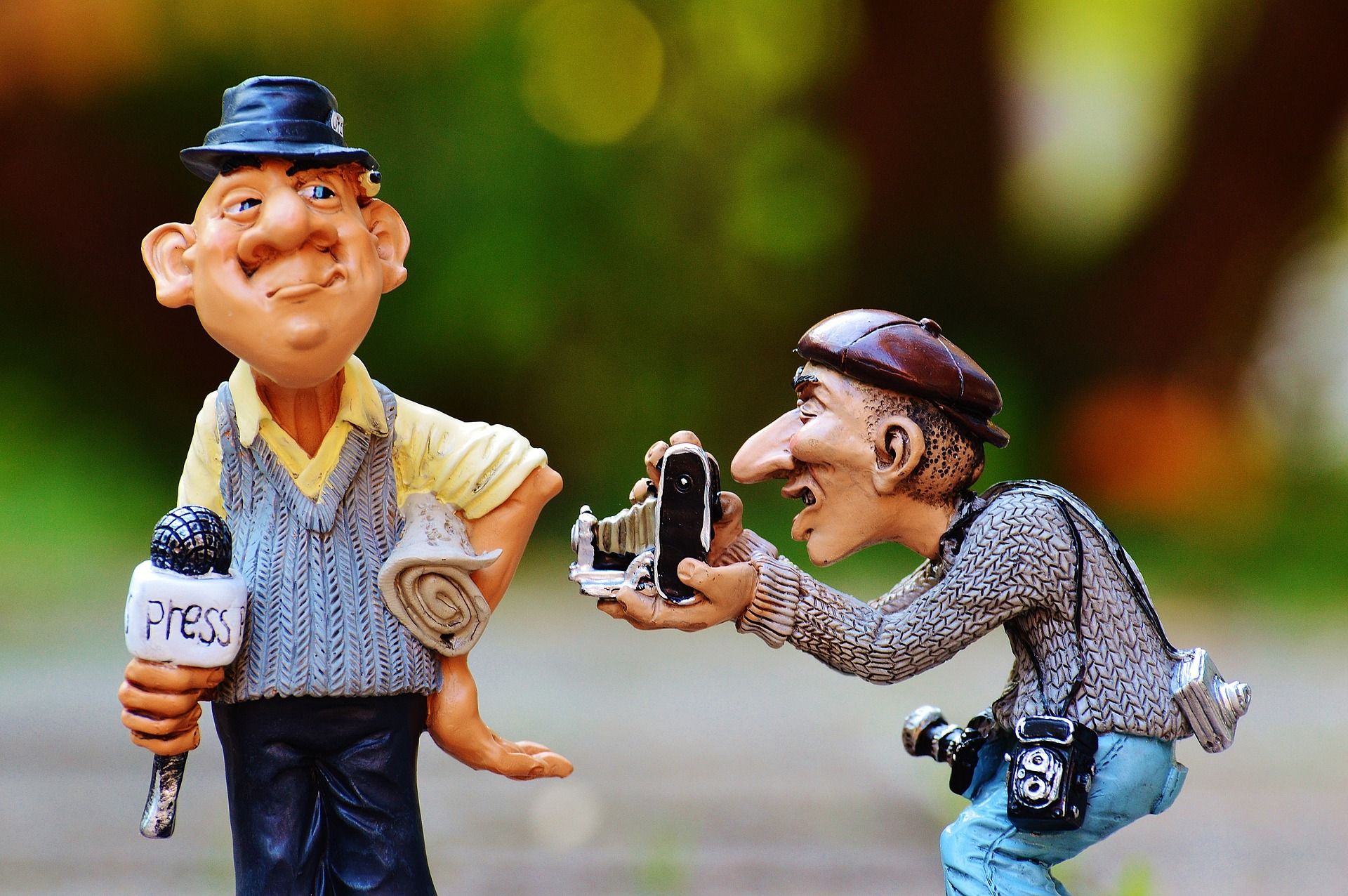 Press And Journalist Figurines HD Wallpaper. Background Image