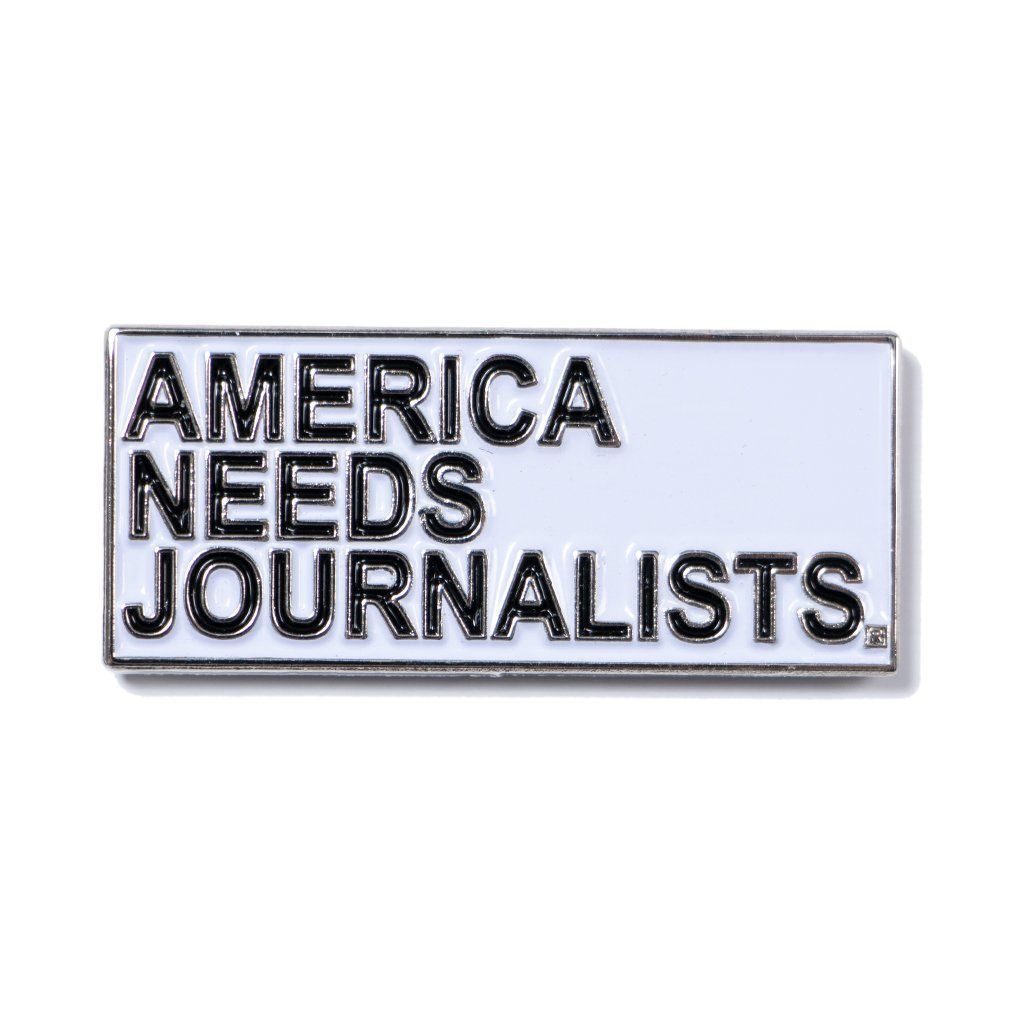 America Needs Journalists Enamel Pin. Journalist, Student