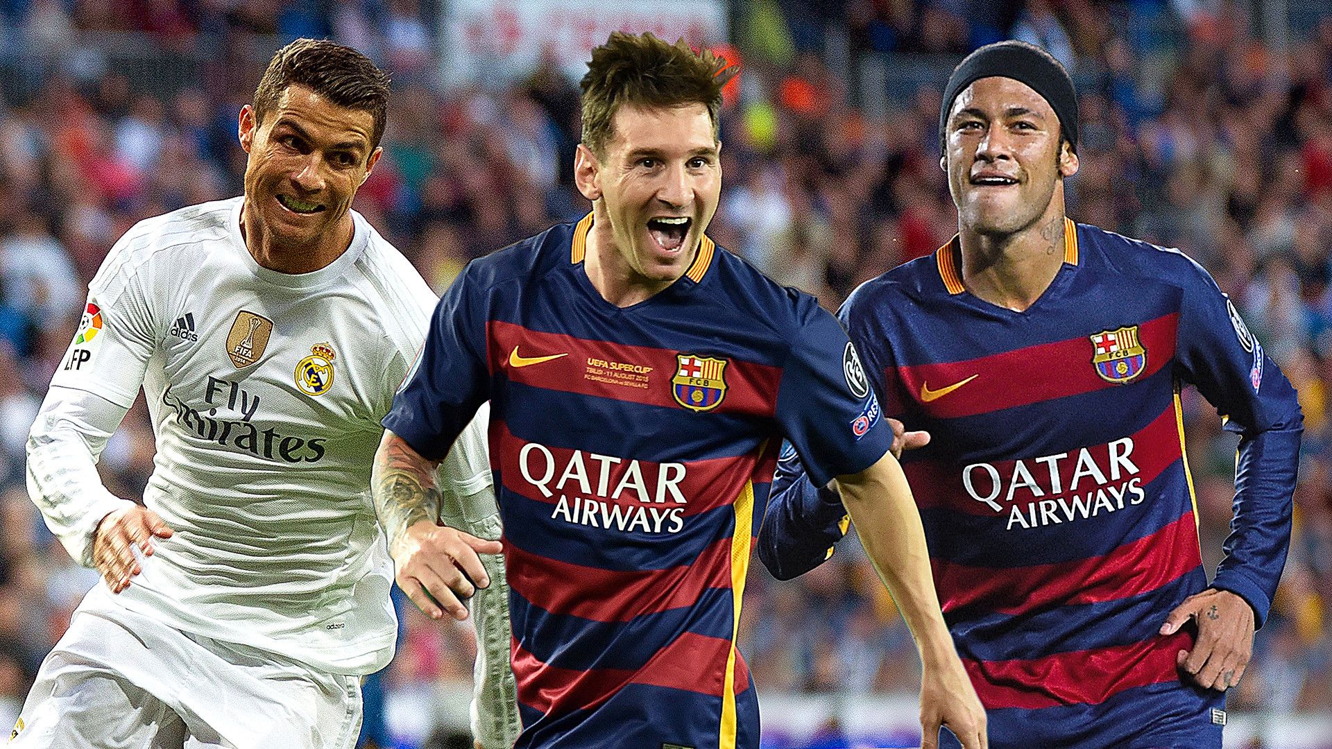 Messi, Neymar và Ronaldo - họ là những cầu thủ tài năng và gây ấn tượng nhất trong làng bóng đá hiện nay! Hãy xem hình ảnh liên quan đến ba ngôi sao này để tận hưởng niềm đam mê bóng đá!