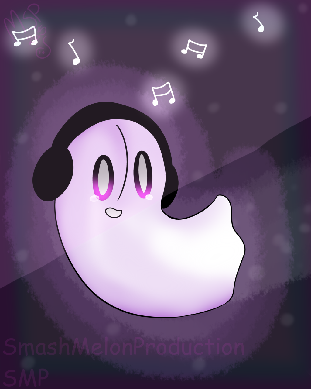 I made a wallpaper for Napstablook, hope you guys like it! : r