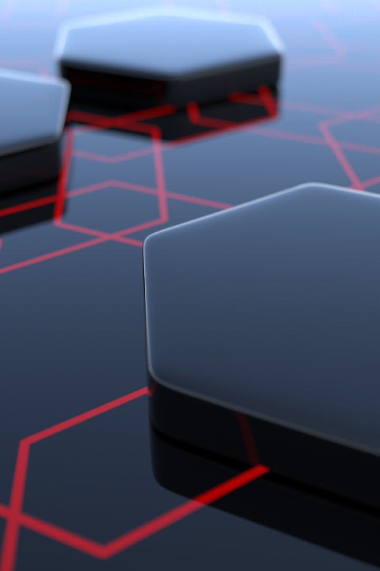 Abstract Hexagon 3D Black 4K Wallpaper