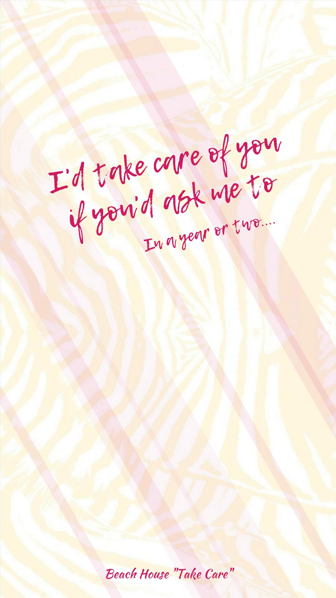 I Made a Wallpaper from my Favorite song take Care. I'm in love
