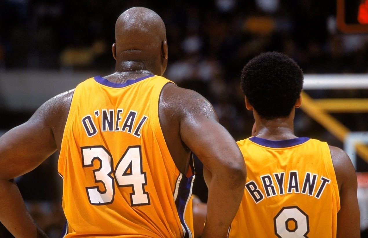 Shaquille O'Neal Once Wore Kobe Bryant's Number 8 Jersey.