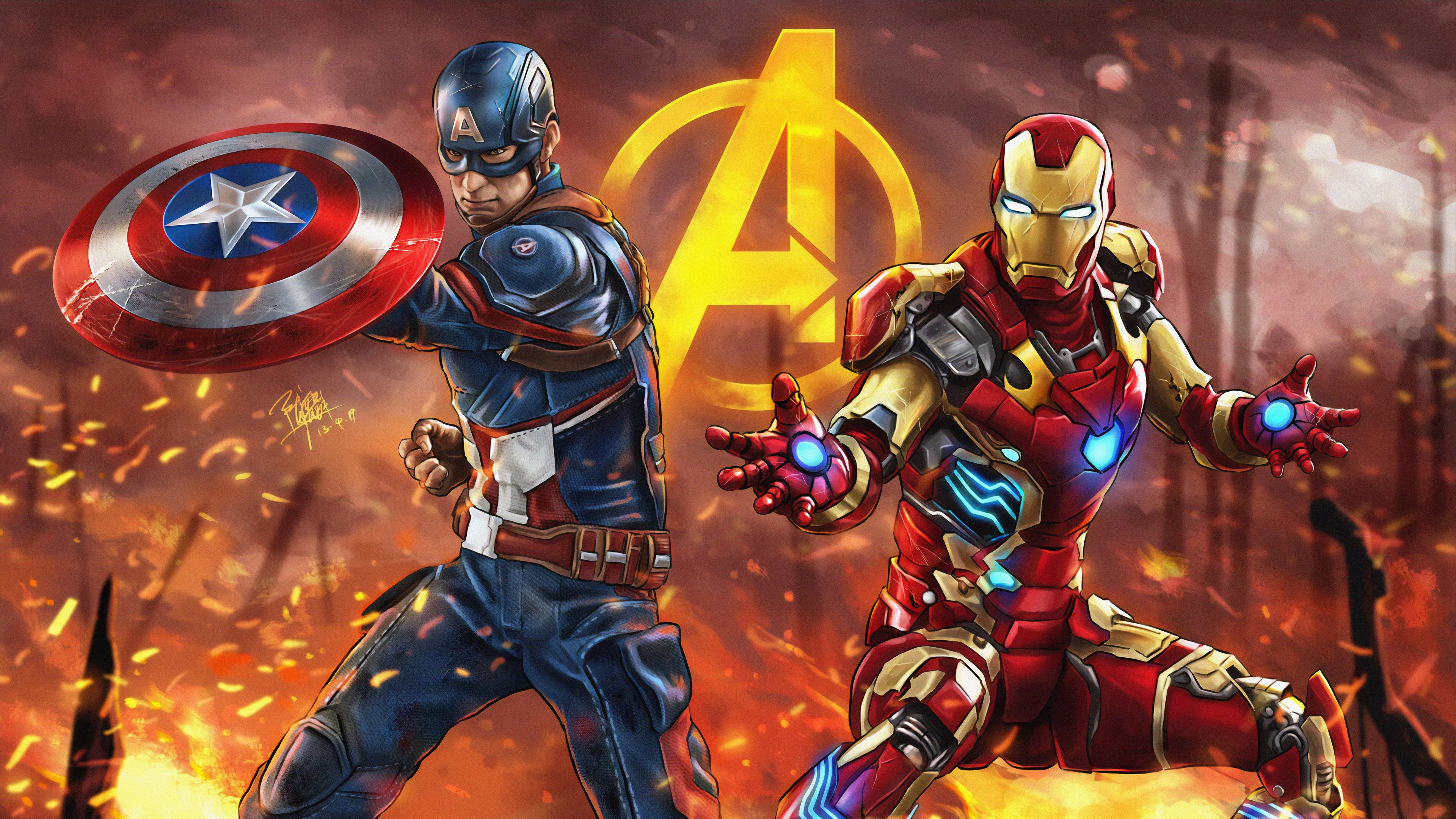 Captain America And Iron Man 4k Laptop Full HD 1080P HD 4k Wallpapers, Imag...