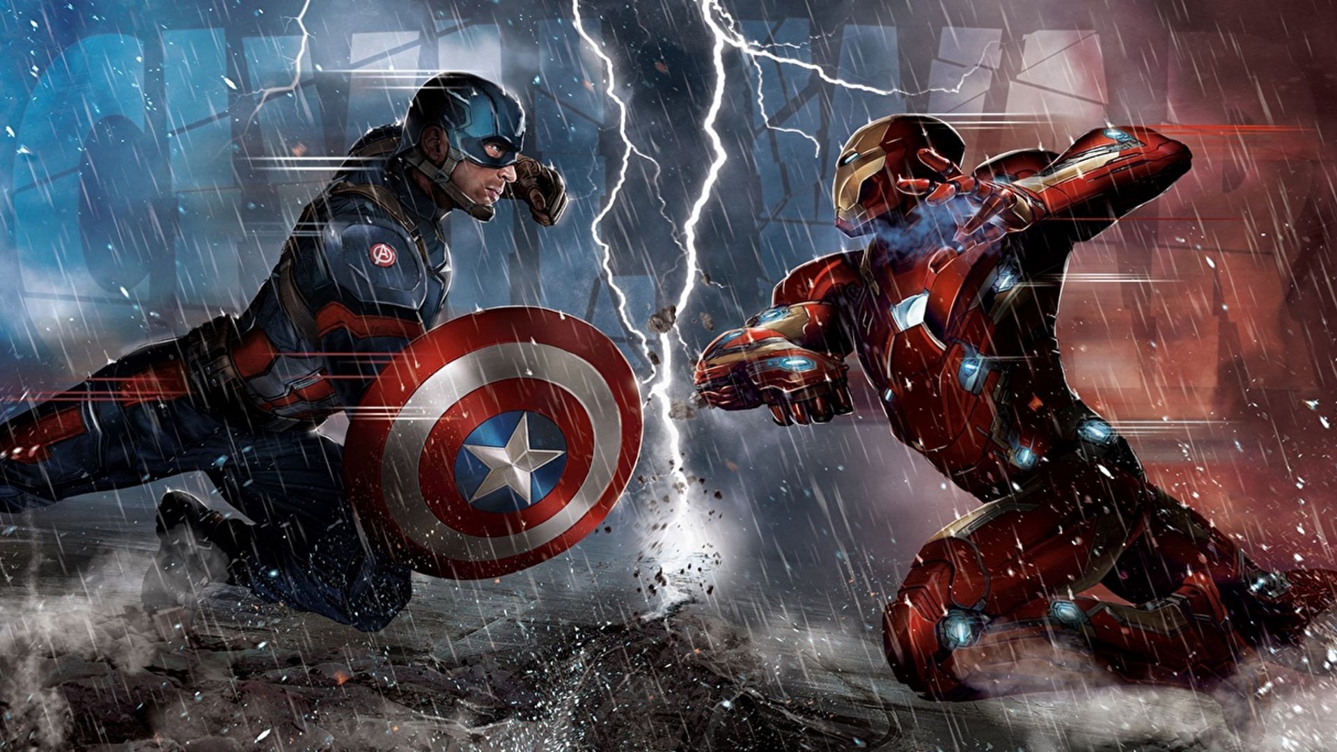 Free download Battle Iron Man Captain America Wallpaper