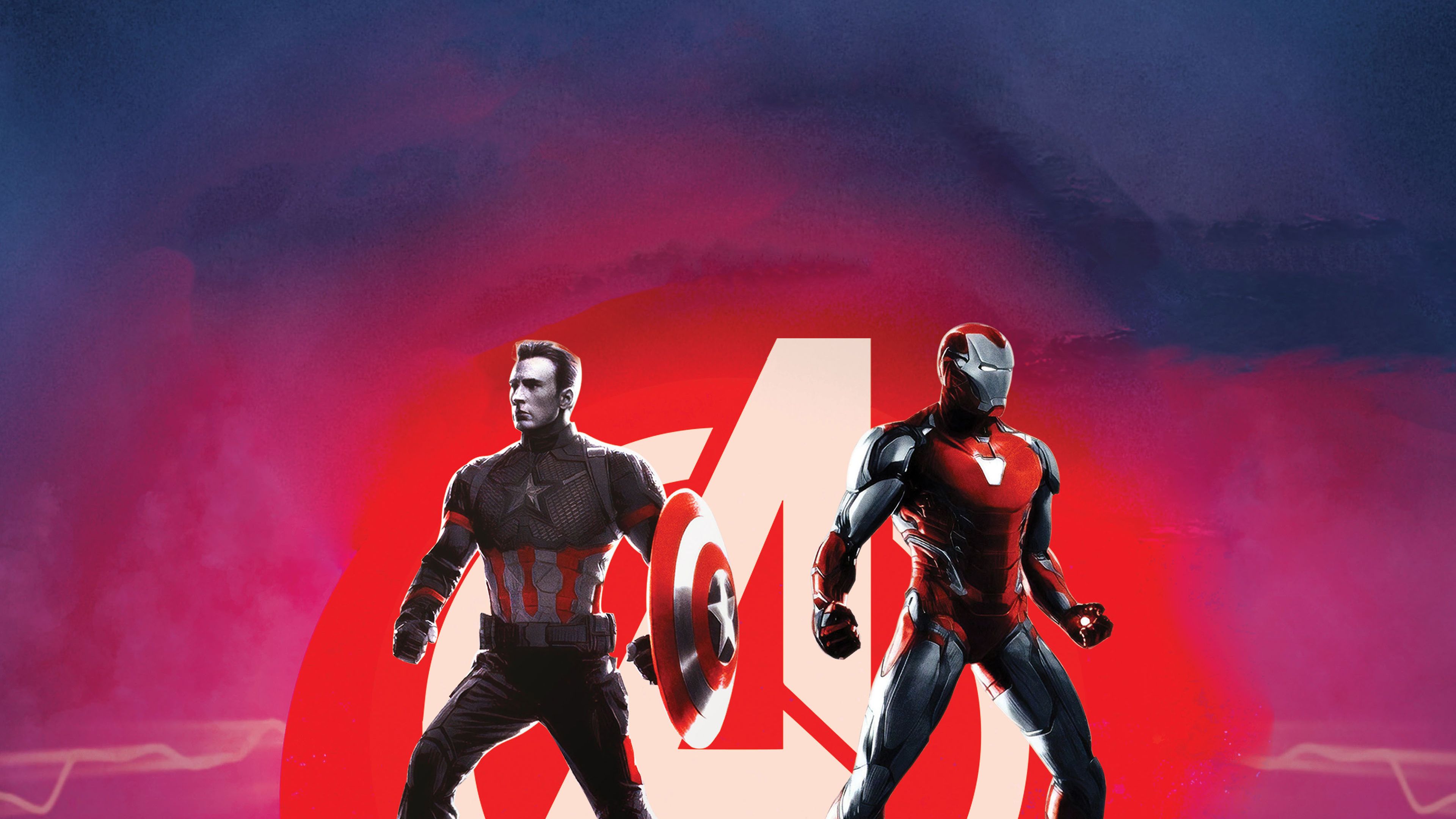 Captain America and Iron Man Avengers Endgame 4K