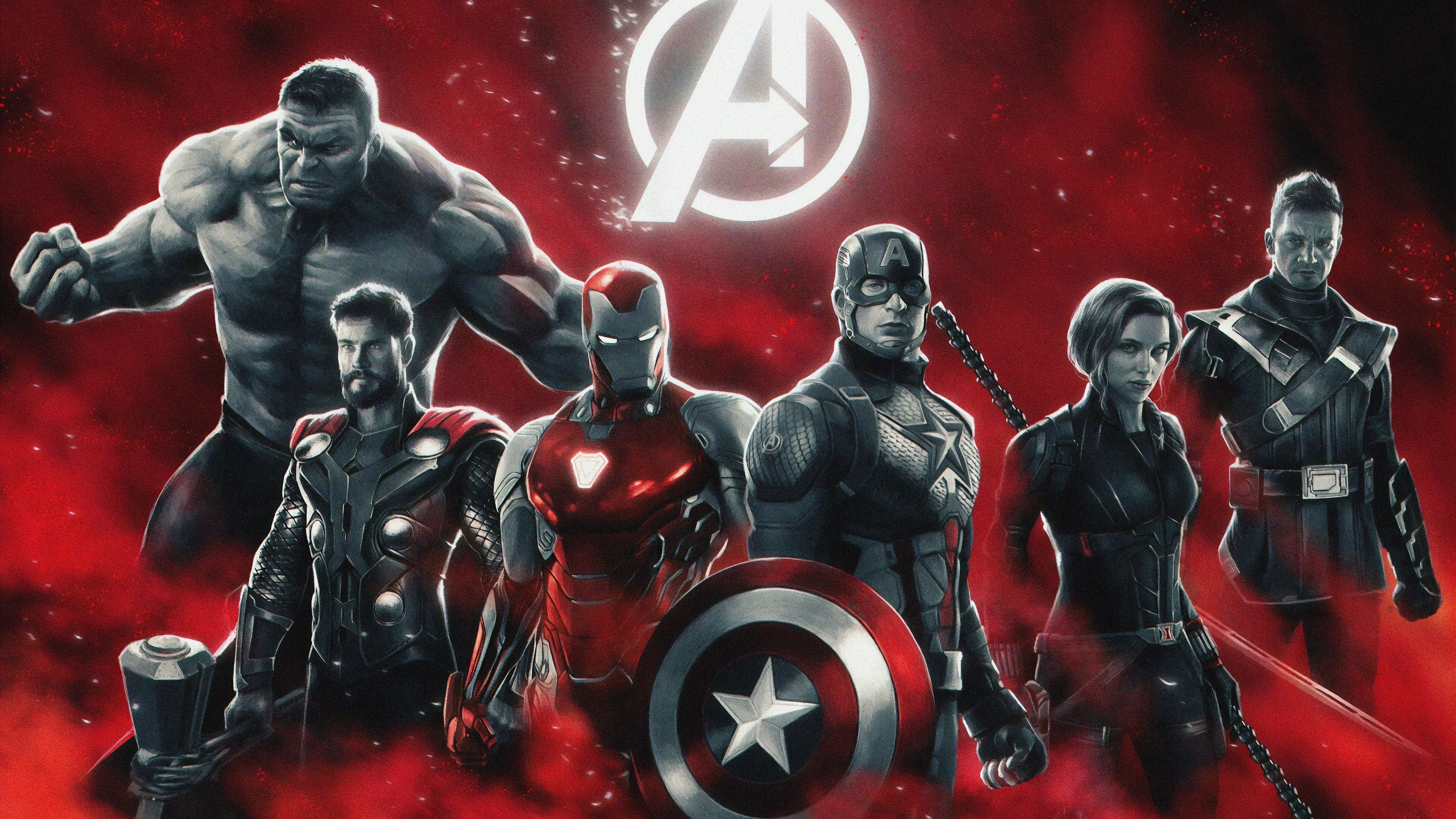Avengers 4K Wallpaper, Hulk, Thor, Iron Man, Captain America