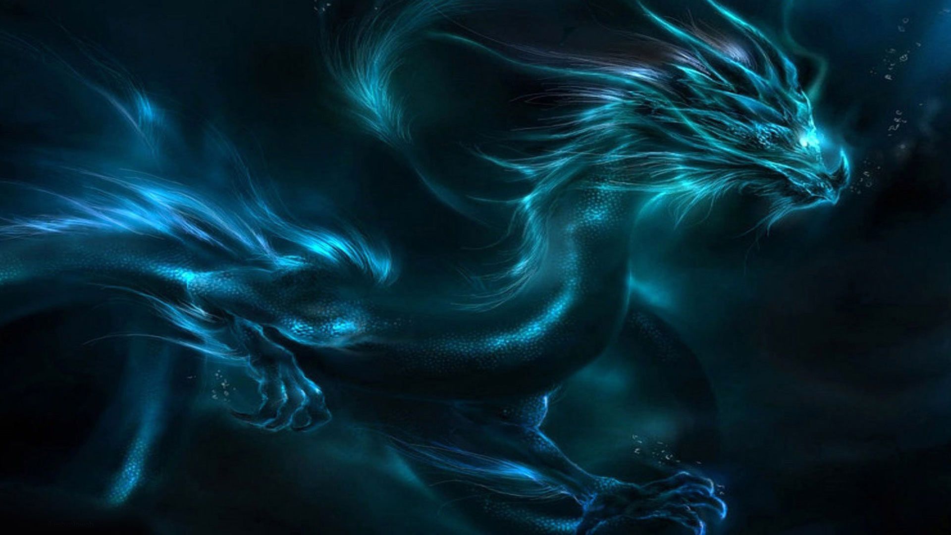 glowing blue dragon wallpaper. Dragon picture, Shadow dragon