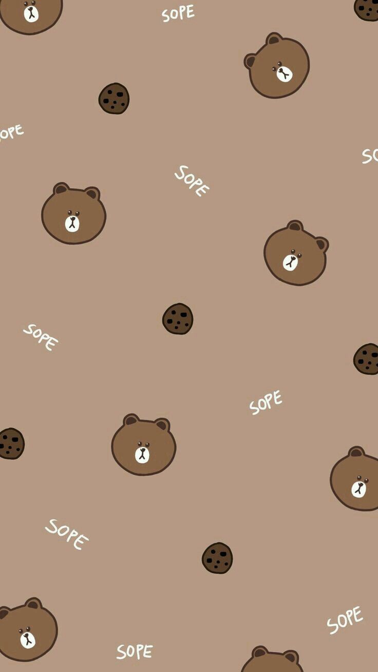 Friends Wallpaper Bear Wallpaper Line Friends Brown t. Bear wallpaper, Kawaii wallpaper, Cute cartoon wallpaper