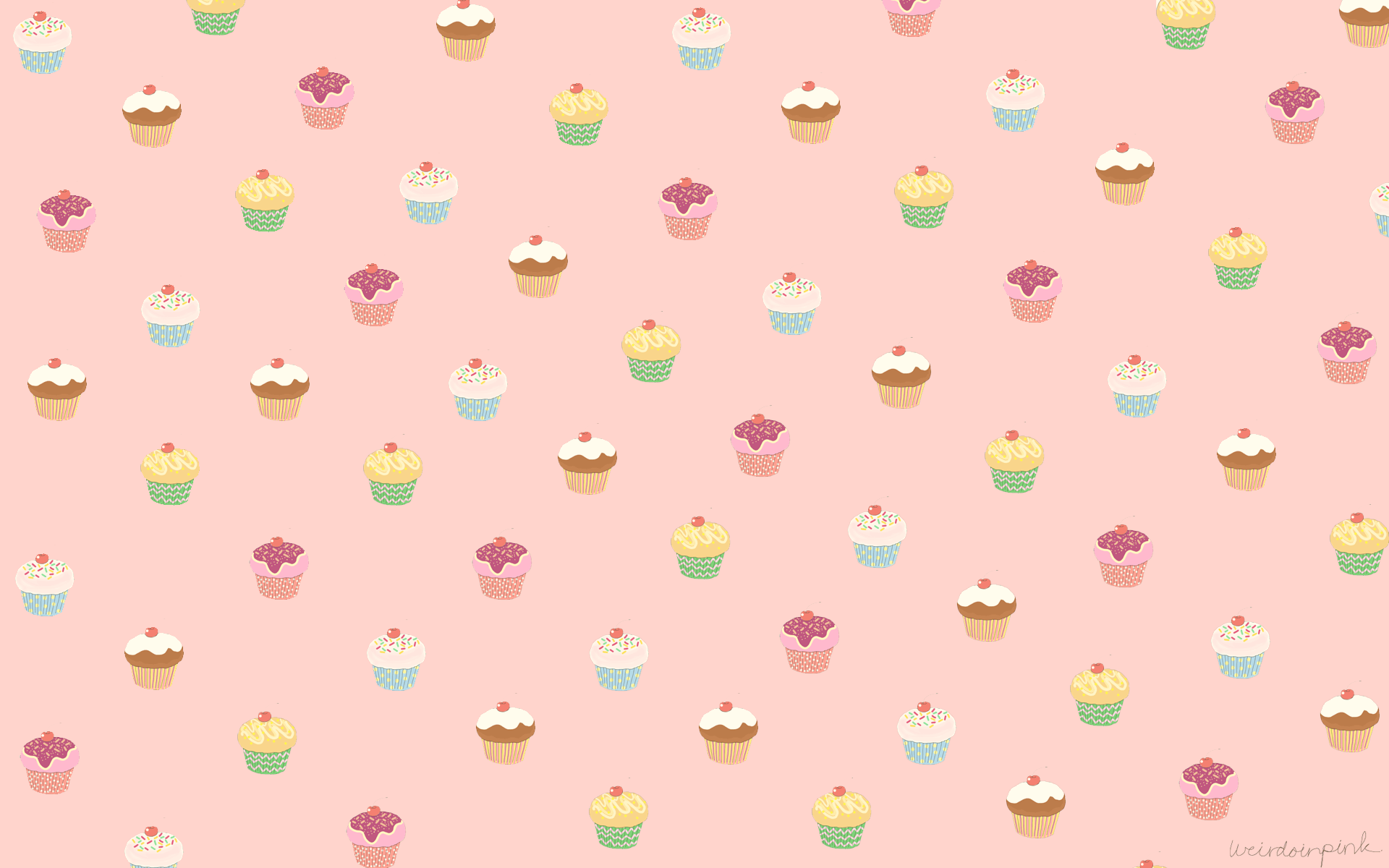 cute cartoon cupcakes wallpaper