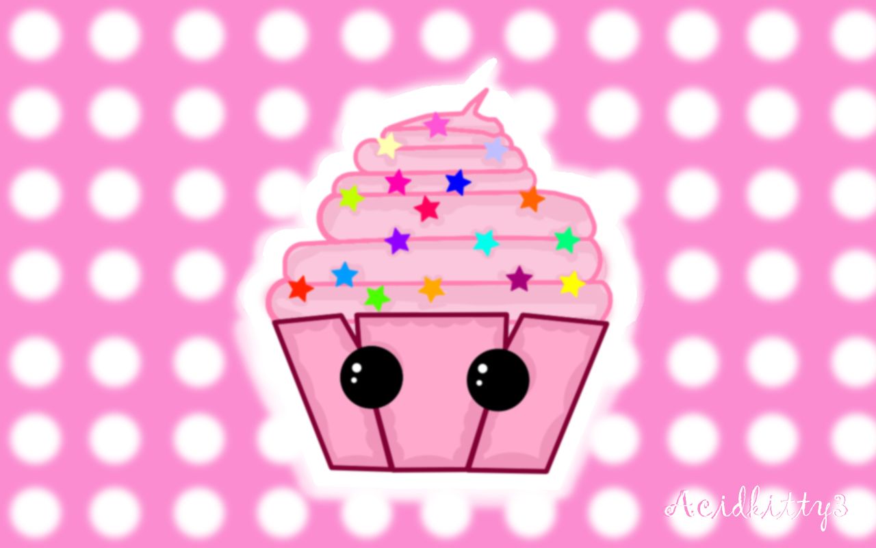 Cute Cupcake Wallpaper