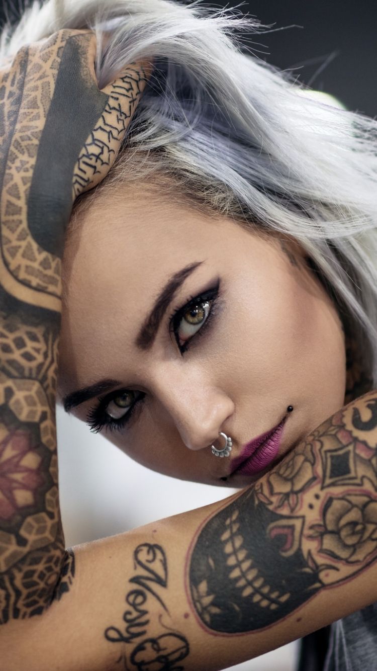Women Tattoo (750x1334) Wallpaper