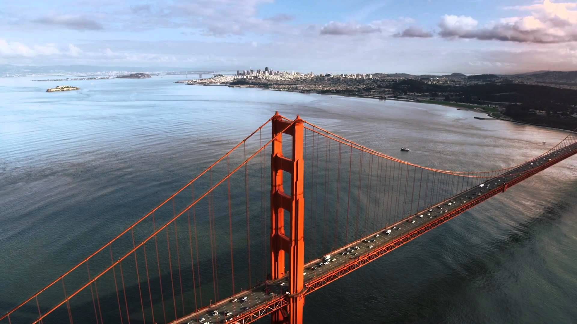 Apple TV 4 Aerial Screensaver Francisco Golden Gate Bridge Daylig