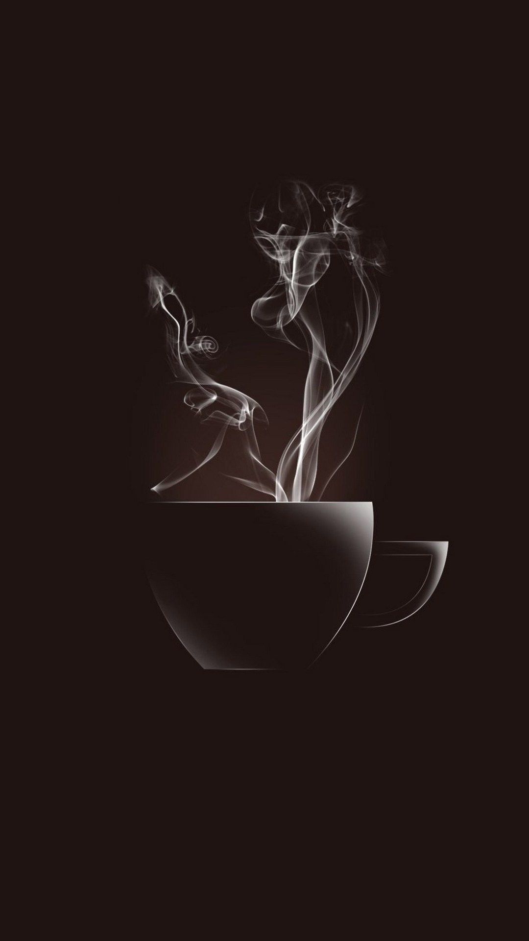 Minimal Hot Coffee Cup Android Wallpaper free download