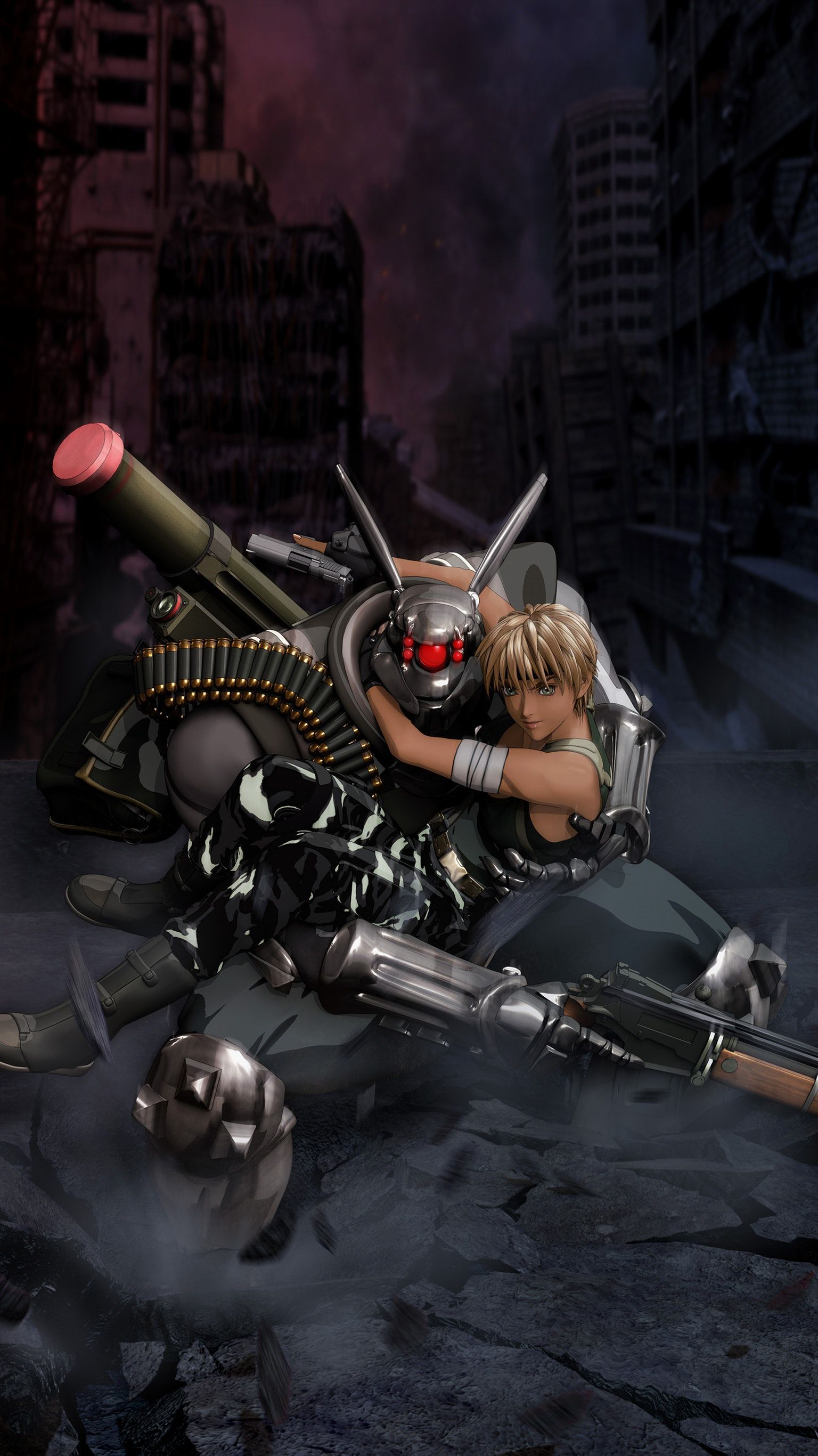 Appleseed: Ex Machina Phone Wallpaper. Cyberpunk anime